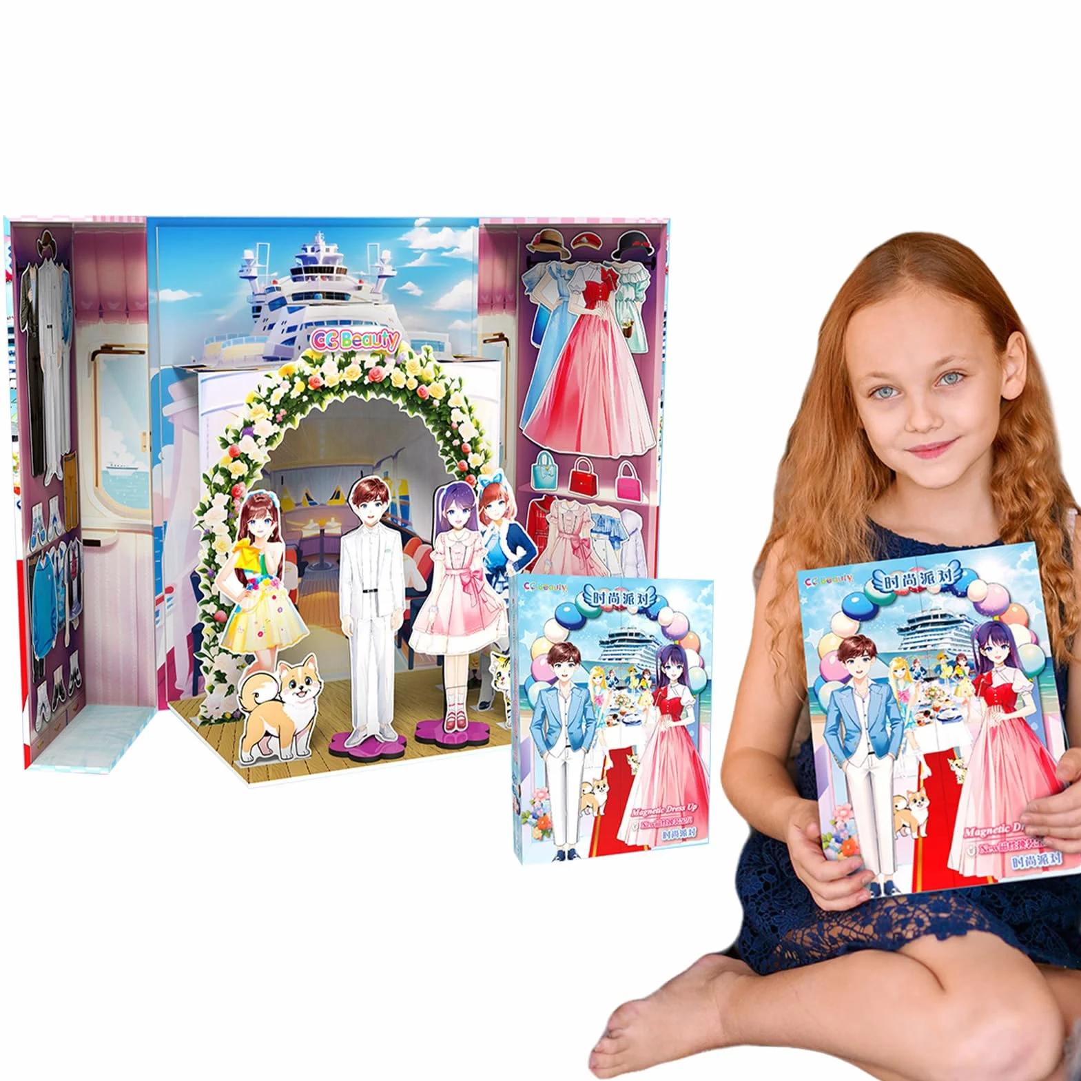 Muñecas de Papel para niñas | Vestir Magnéticas Muñecas Princesas de Papel, Educativo de simulación y Juego de Viaje, Juegos de Vestir multifuncionales para niños, niñas y niños