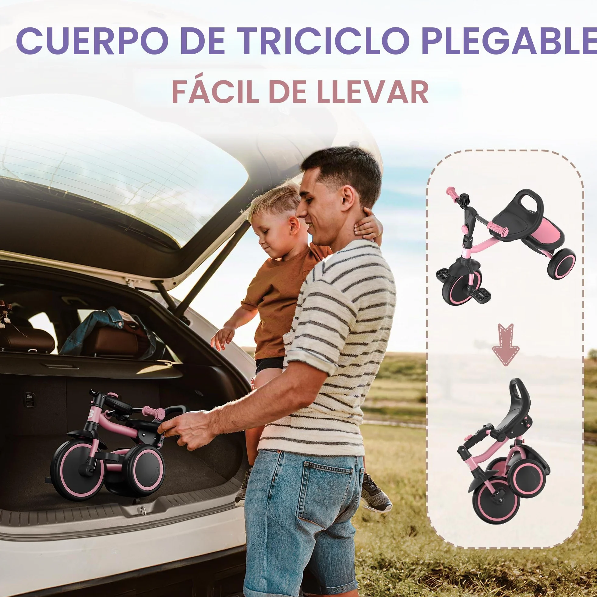 besrey Triciclo para Niños de 18 Meses a 5 Años, Triciclo para Niños Pequeños, Regalo y Juguetes para Niños y Niñas, Triciclos para Niños Unisex