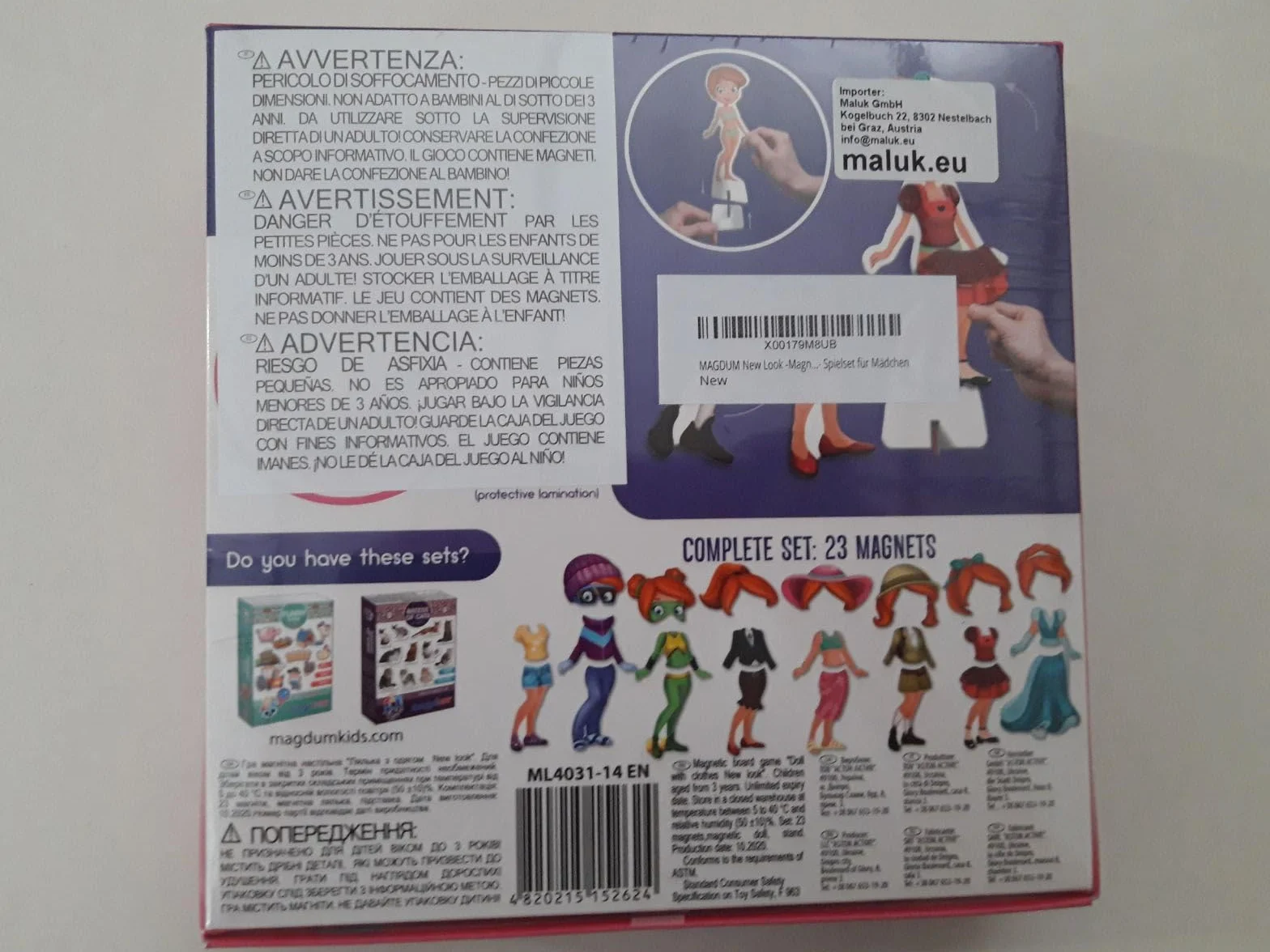 Juego Magnético Vestir Niñas – 23 Personajes & 56 Outfits – Set Dress Up Educativo Infantil – Actividad Montessori Viaje Hogar – Imanes Nevera Creativos – Regalo Infantil
