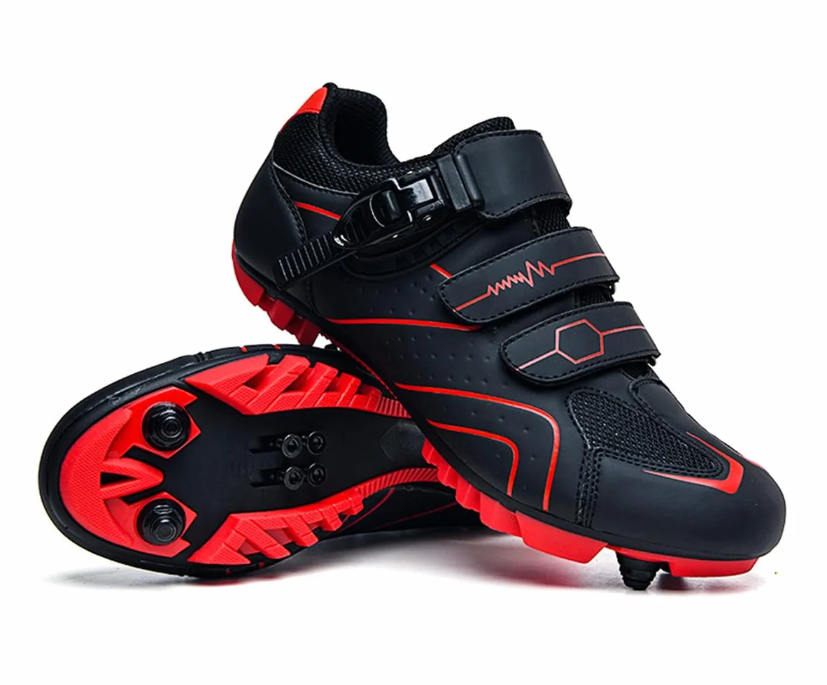 Hixingo Zapatilla de Ciclismo Hombre Mujer Zapatos Bicicleta Carretera MTB SPD SPD-SL Lock System Respirables