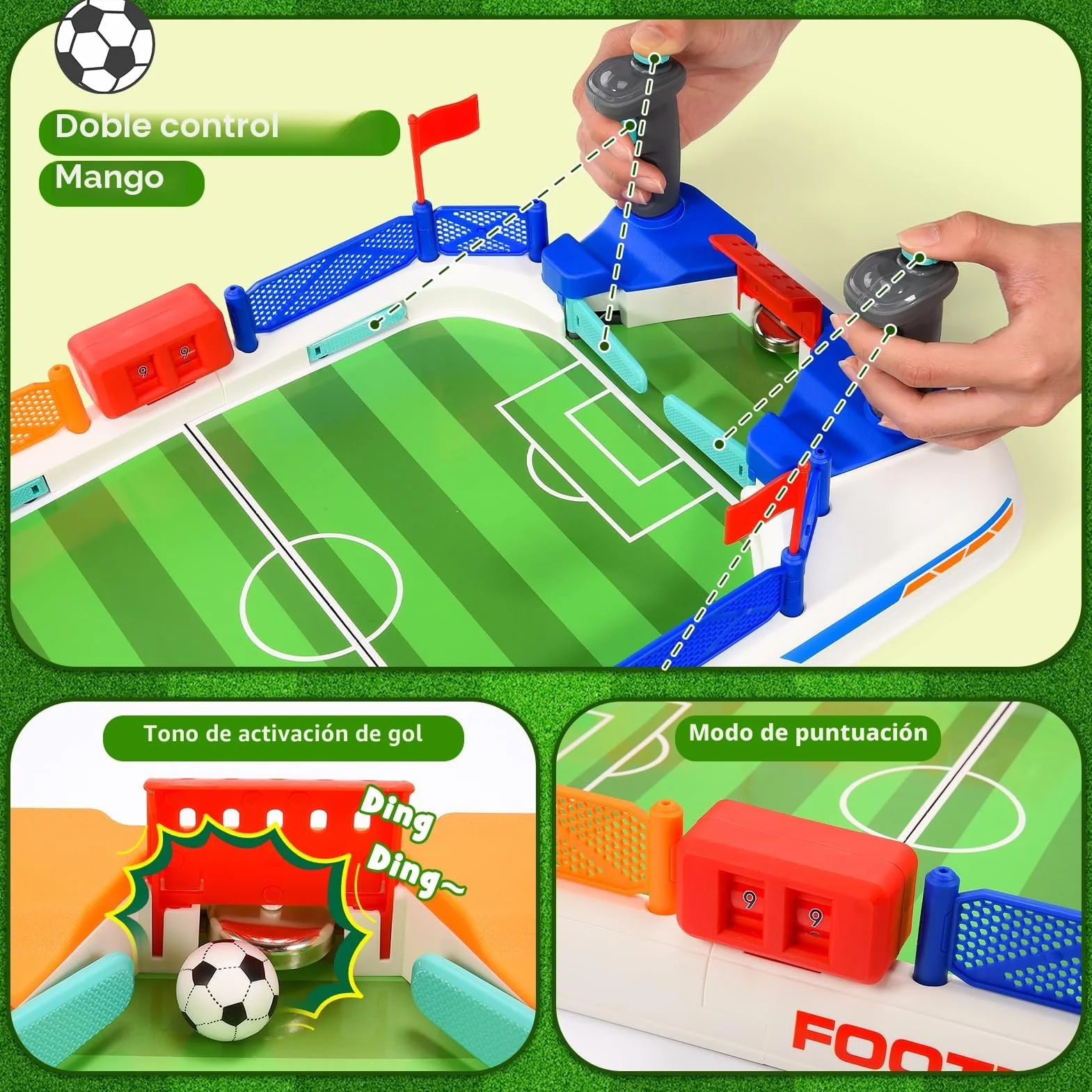 Mini Futbolín Juguetes Niños 4-11 Años Juegos de Mesa Regalo Copa del Mundo 2026