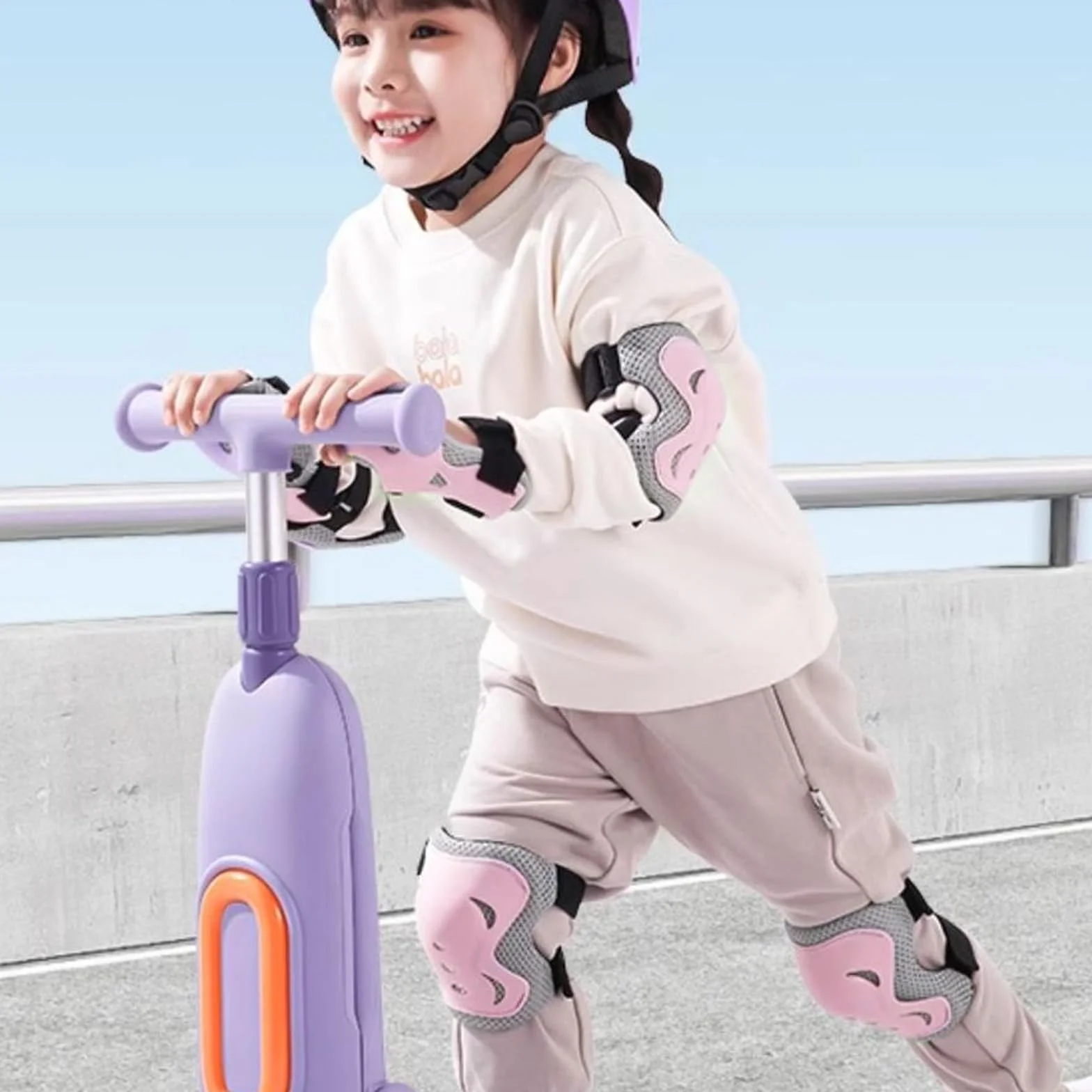 Kids Knee Pads Elbow Pads Wrist Guards Set Protective Gear for Roller Skates Skateboard Bike Age 3-10