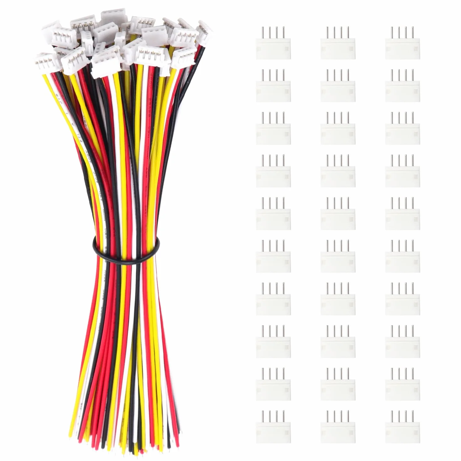 30 Juegos Conectores JST 1.5 ZH, Mini Micro JST ZH 4 Pin Conector Macho con Cable de 150mm 26AWG y Hembra