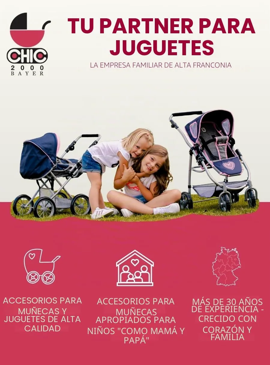 Cochecito de Madera para muñecas de bebé de hasta 54 cm, Carrito de muñecas de Madera, Altura de Empuje 43 cm, Puntos Grey