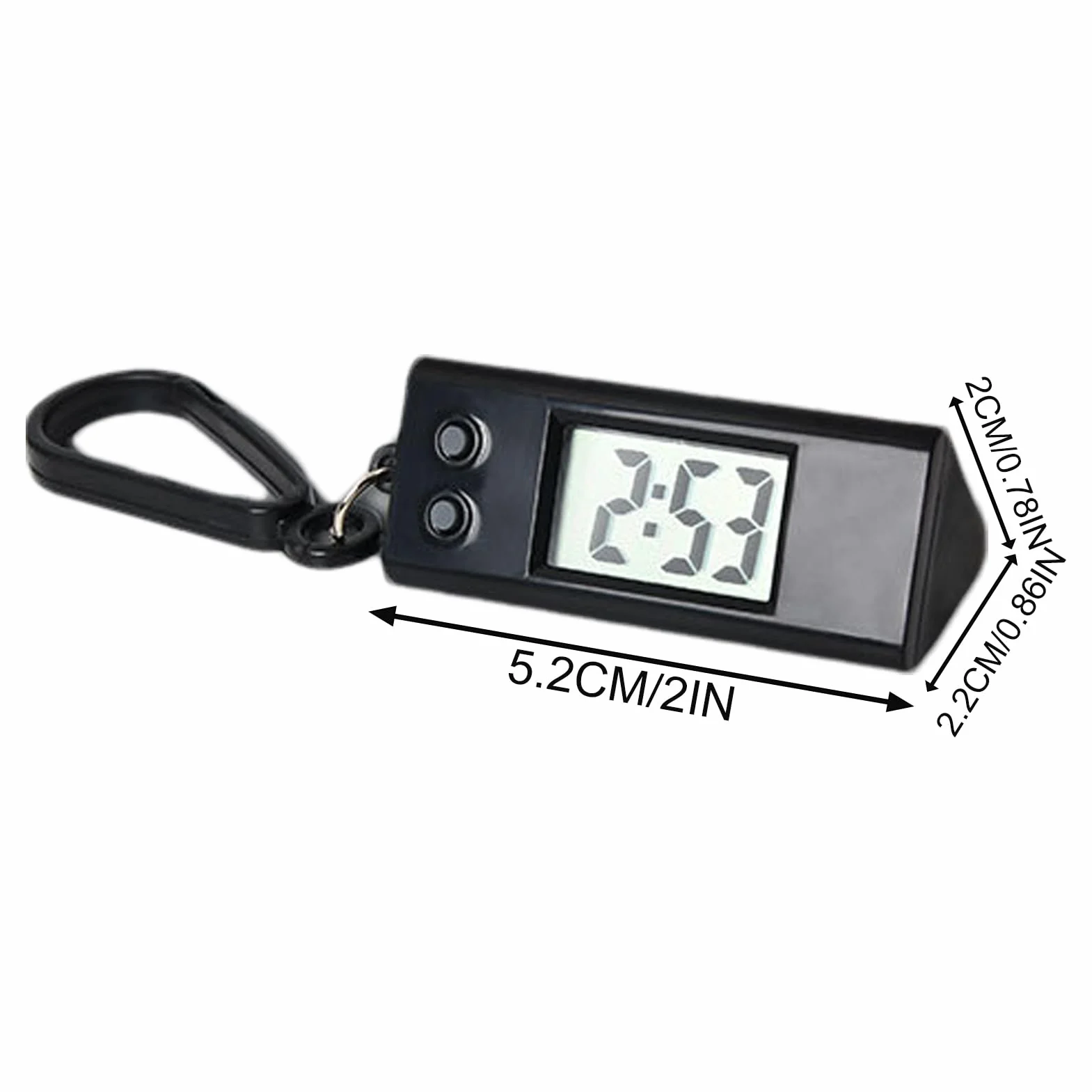 Reloj de Bolsillo Digital LCD Mini con Clip Cuenta Regresiva Portátil Regalo
