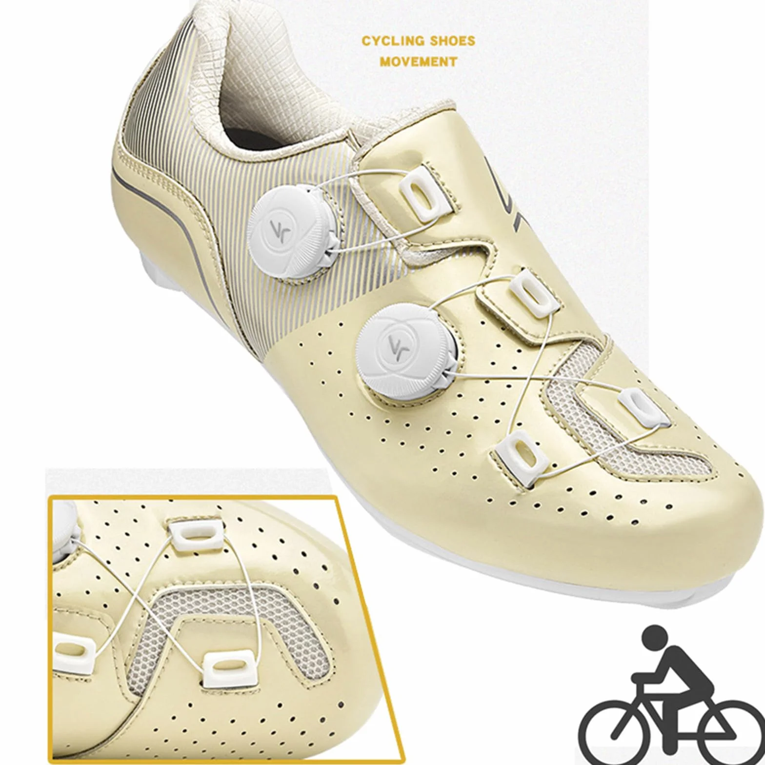 Zapatilla de Ciclismo MTB Hombre Mujer con Suela de Goma Double Verrouillage