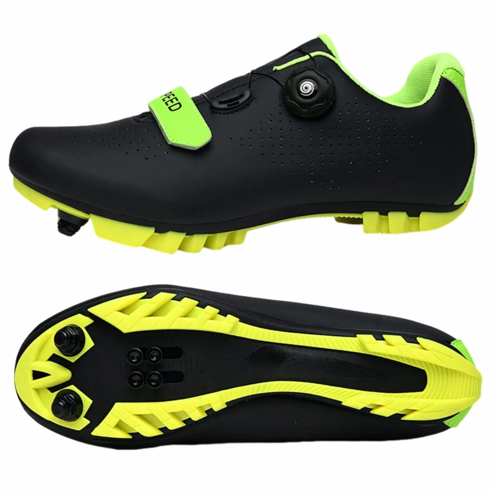 Zapatos Ciclismo MTB Compatible con SPD Pedales Hombre Mujer EU 36-47 Hebilla Giratoria