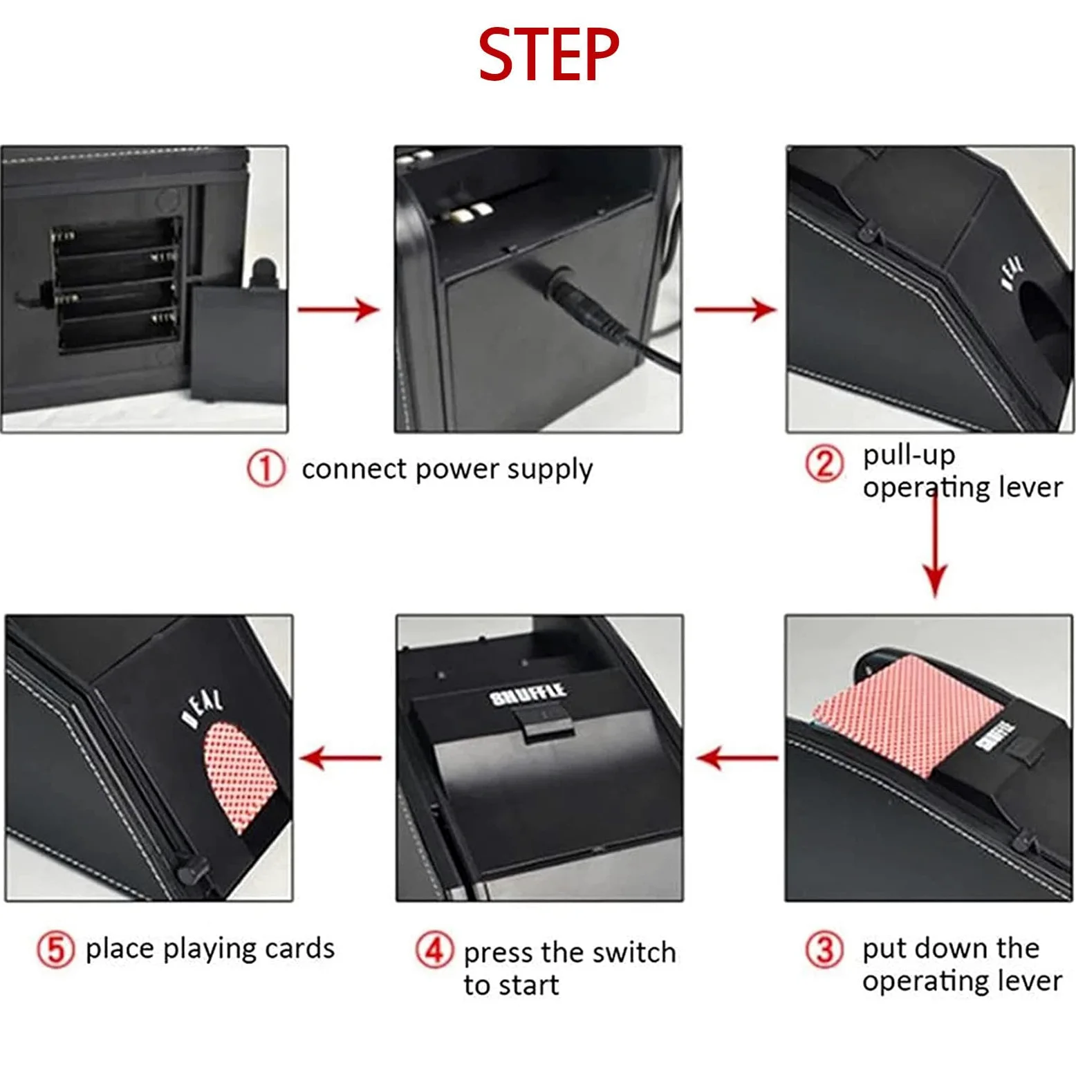 Distribuidor de Cartas automático, máquina de Reparto Aleatorio Profesional 2 en 1 para 1-2 Barajas, Zapatilla de máquina de póquer para Solitario, Tarjetas de plástico