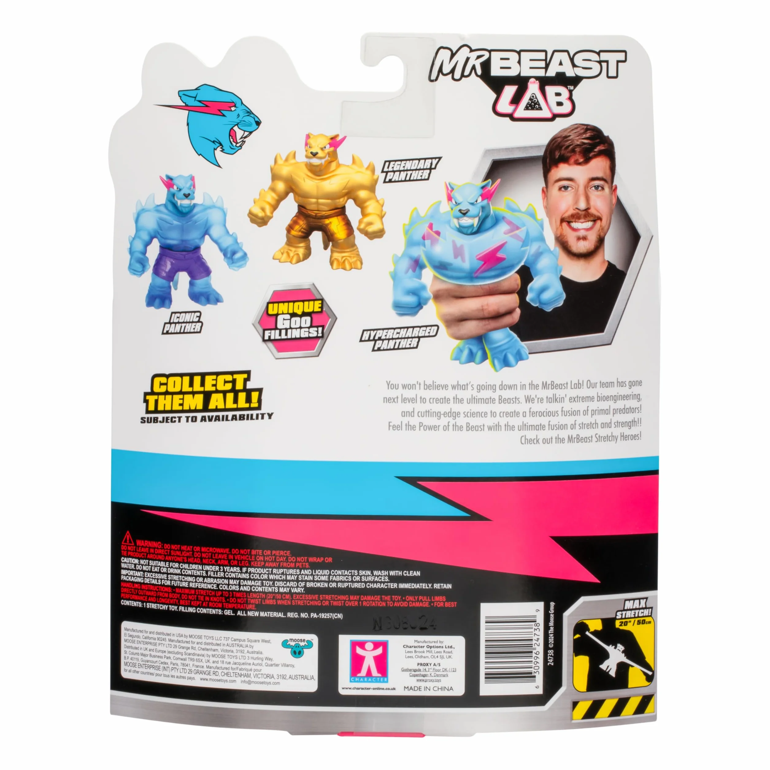 MrBeast Lab 24738 Figura elástica de Heroes of Goo JIT Zu, Squishy Legendary Panther
