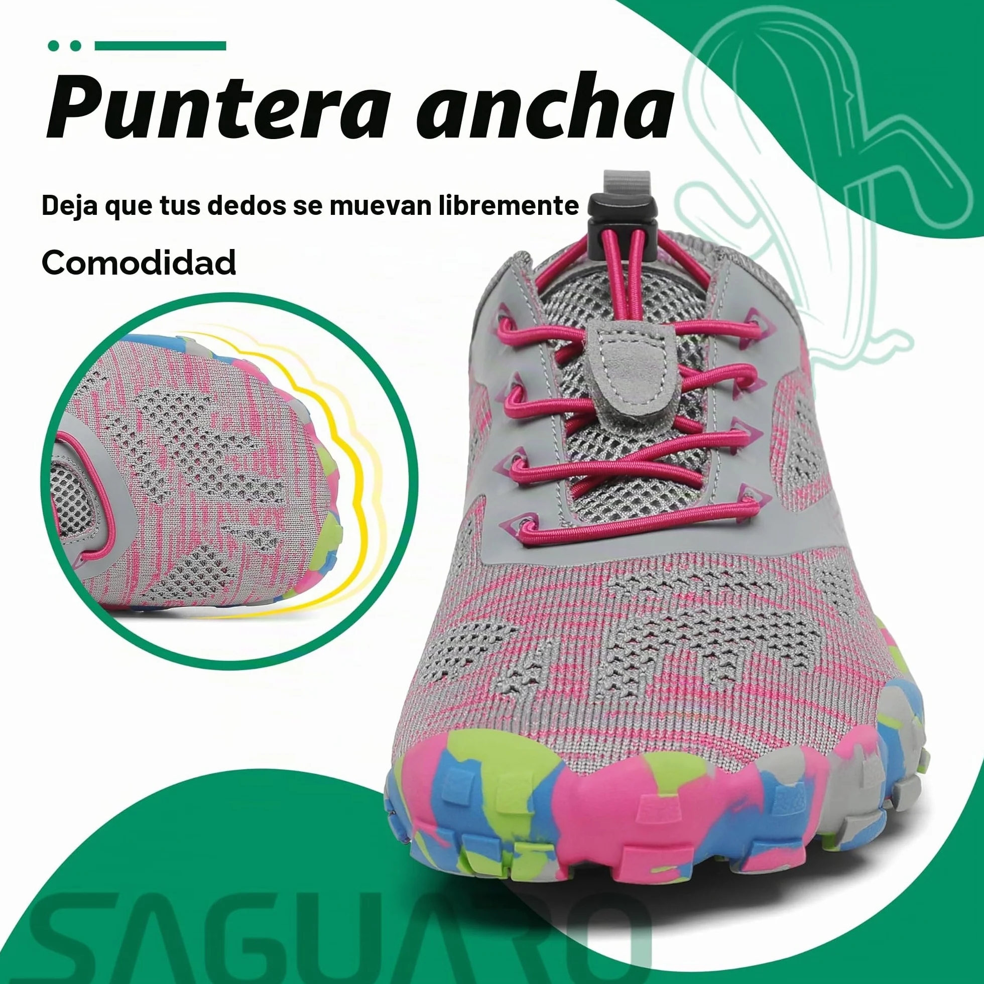 SAGUARO Zapatillas Ligeras Flexibles para Exterior Interior Unisex Adulto
