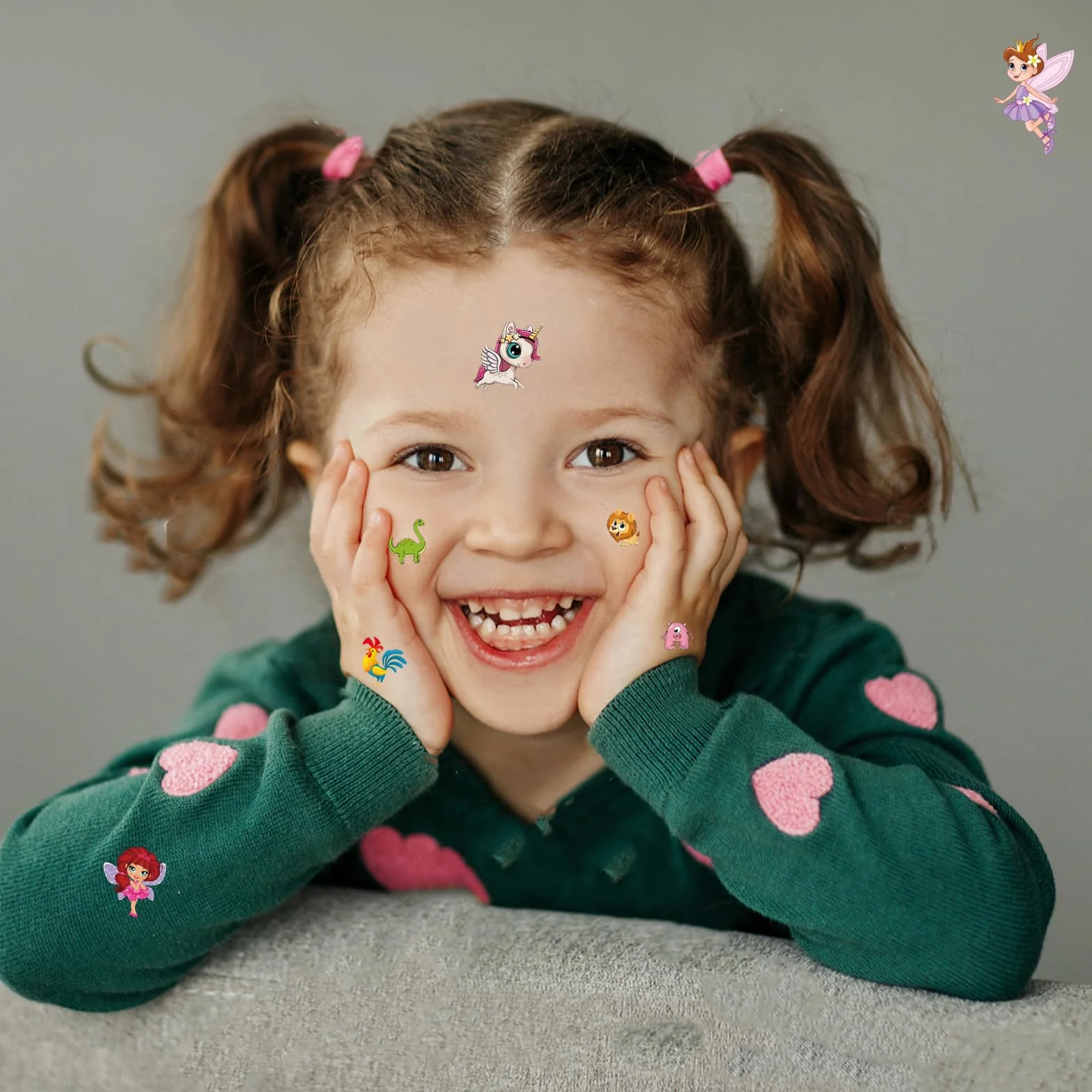 Fhlbestyu Tatuajes Temporales Niños 350+, Tatuajes Niñas Unicornio Sirena Mariposa Regalo de Decor Fiesta Para Niños Tattoos Infantiles Regalos de Fiesta Cumpleaños Impermeables
