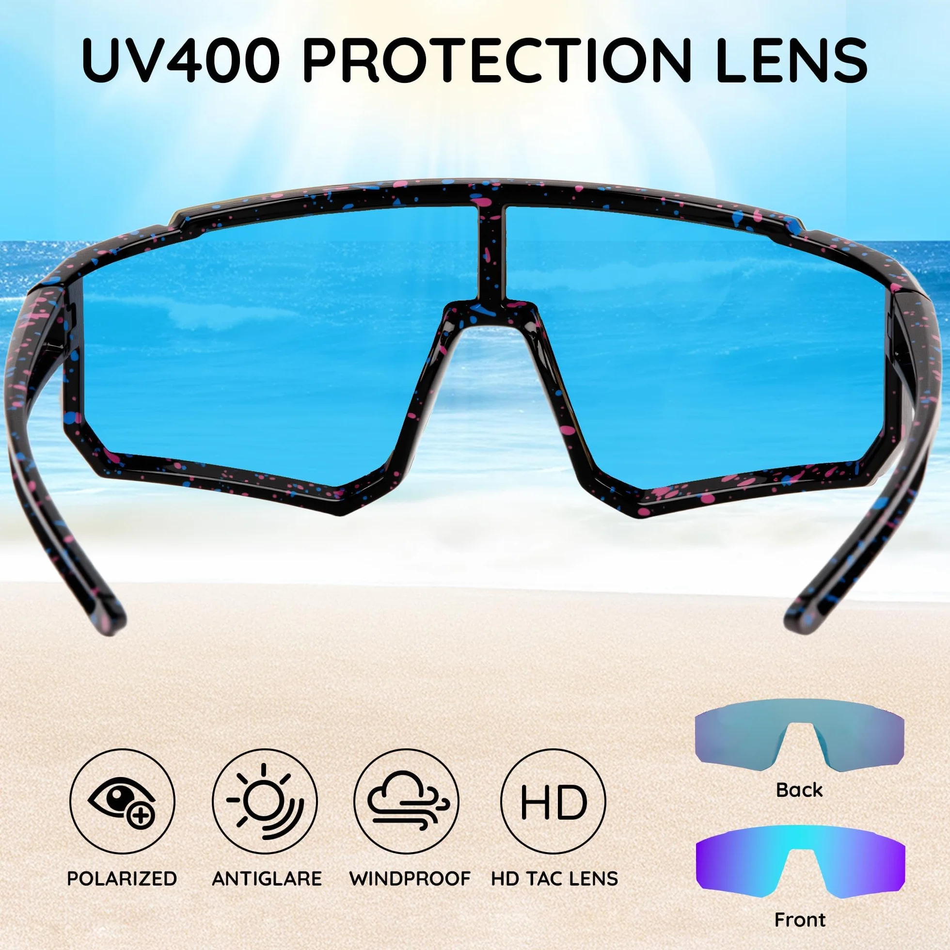 Gafas Ciclismo Niño Gafas de Sol Infantiles Protección UV 400 para Deportes al Aire Libre