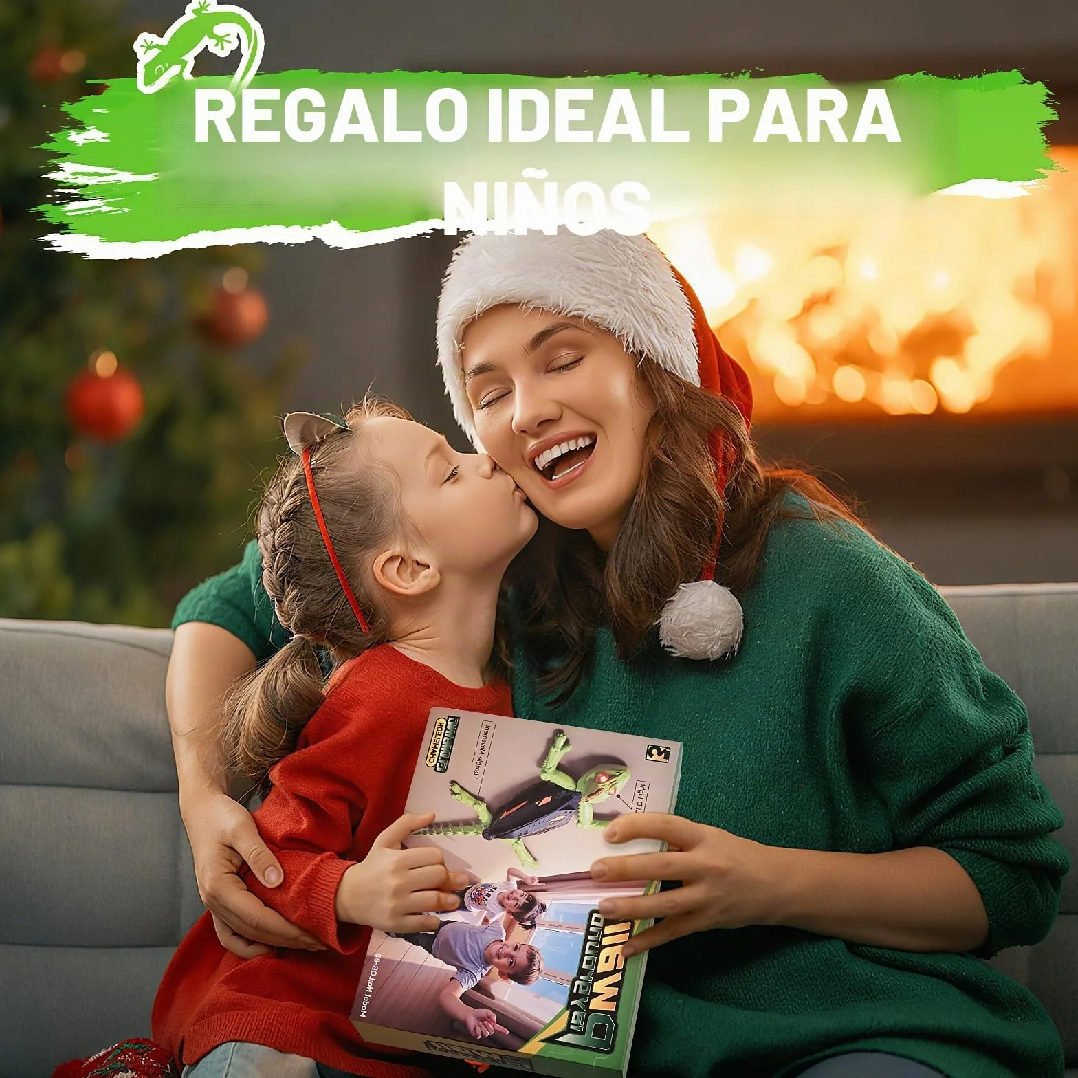 Gerbala Lagarto Teledirigido, Lagarto Robot Juguetes, Arrastrándose por Paredes y Techos, Camaleón Teledirigido con Ojos LED Brillantes, Movimientos Realistas, Regalo para Niños y Niñas 3+ Años