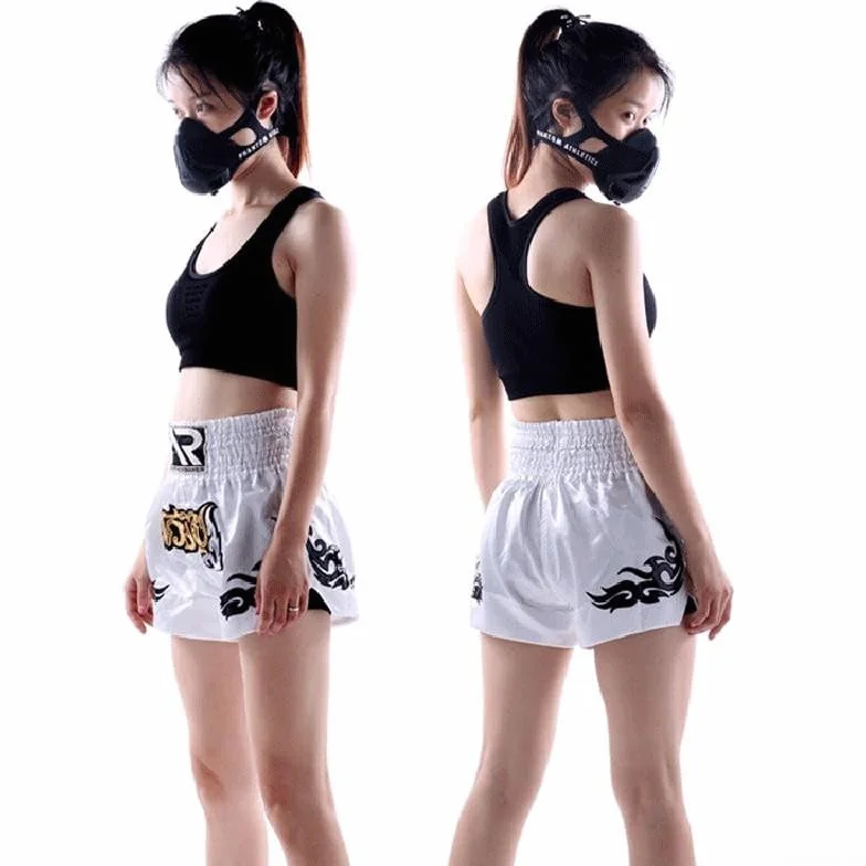 Anotherboxer Pantalones Cortos de Boxeo para Mujeres y Niños Entrenamiento Muay Thai Mezcla de Fibra