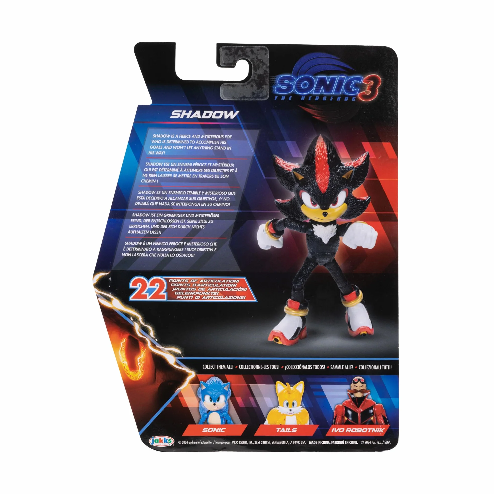 Sonic 3 Movie 5 Pulgadas Figuras de Acción Shadow