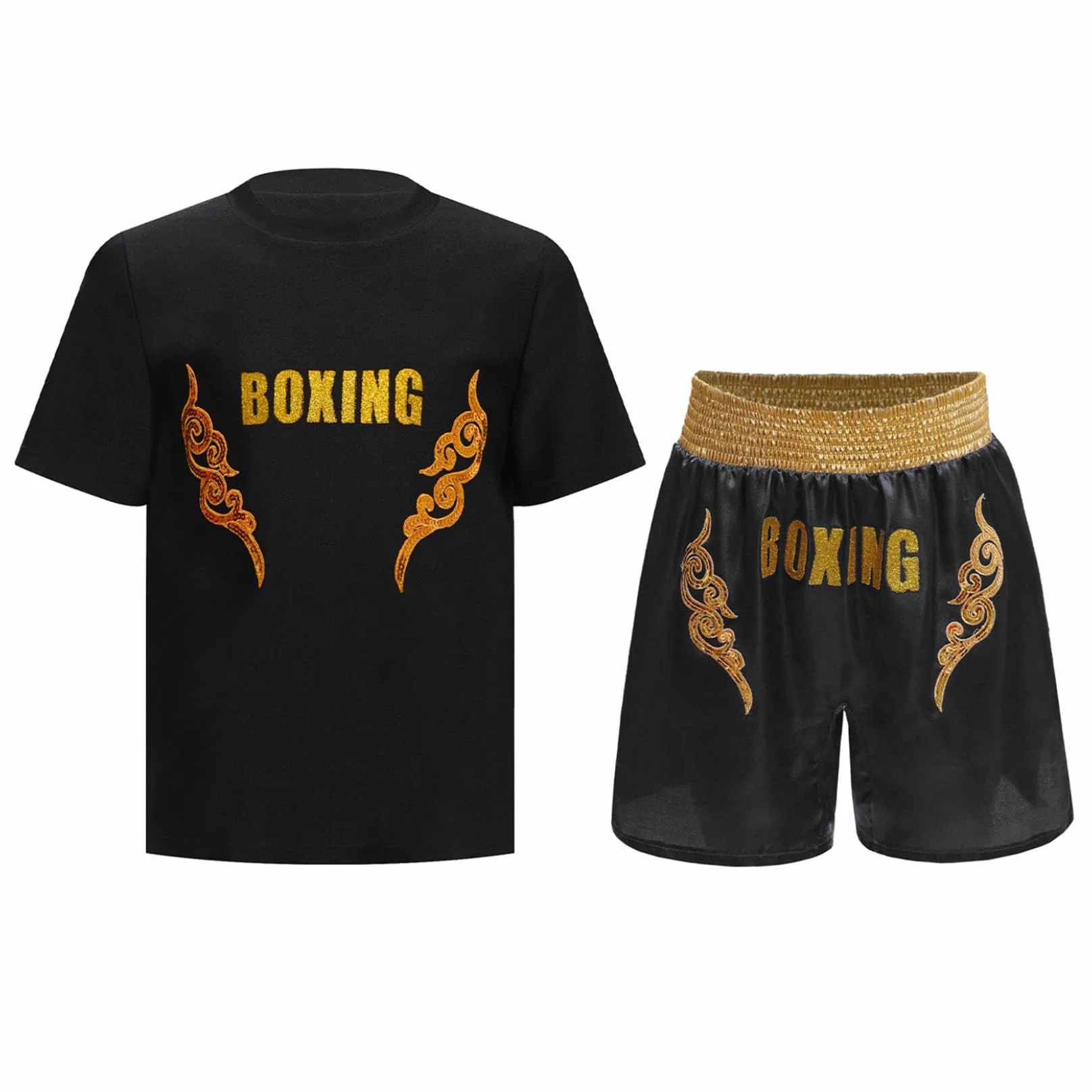 Chándales para niños pantalones cortos de boxeo traje de boxeo camiseta de boxeo entrenador muay tailandés fitness