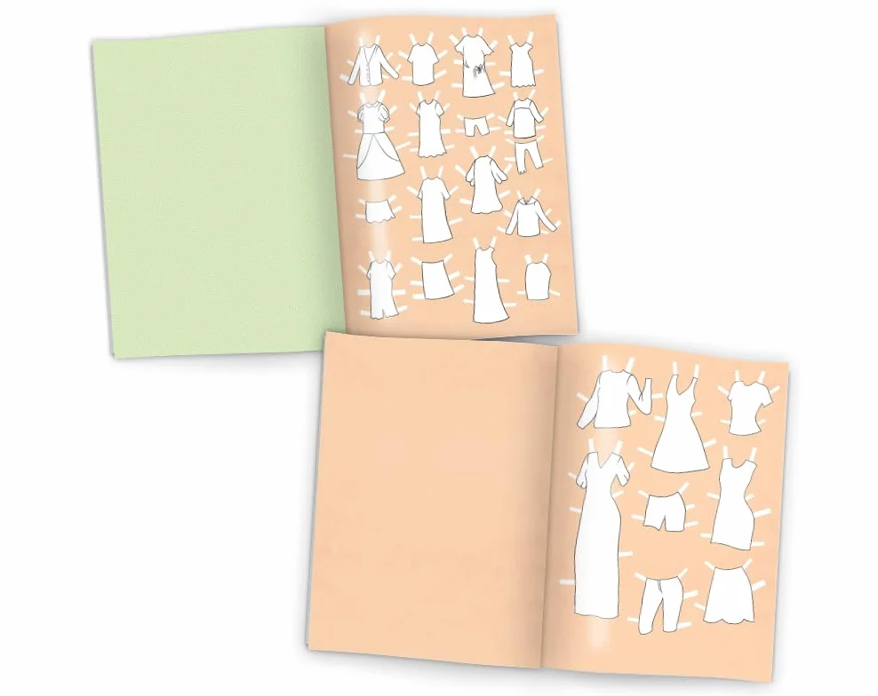 Muñecas de papel para vestir, libro de juegos de muñecas de papel (6 muñecas/una familia de mamá, papá, hija, hijo, abuela y abuelo) con ropa para vestir