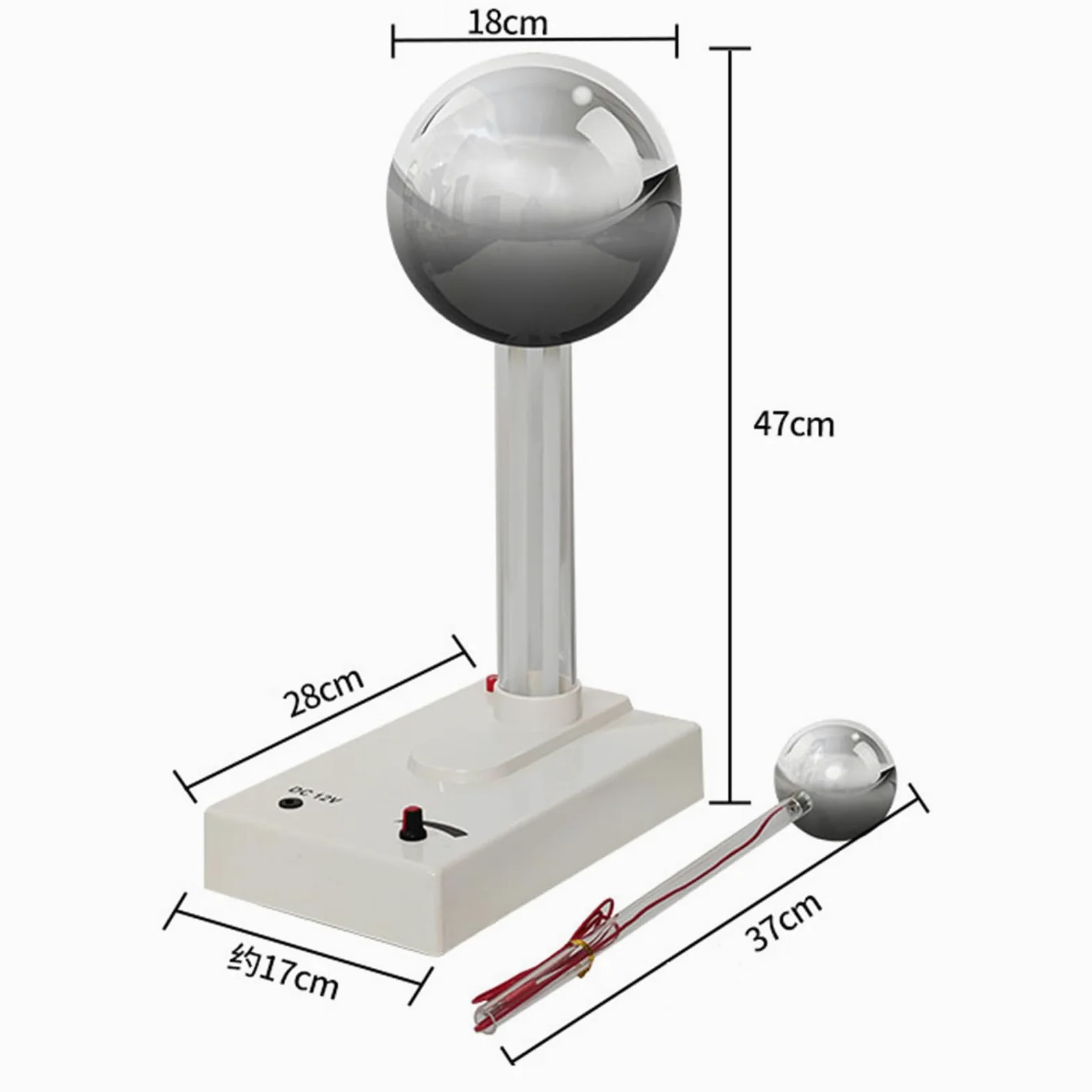 Van De Graaff - Generador para experimentos de electricidad estática, equipo de laboratorio físico con varita de descarga para demostraciones de electricidad y magnetismo