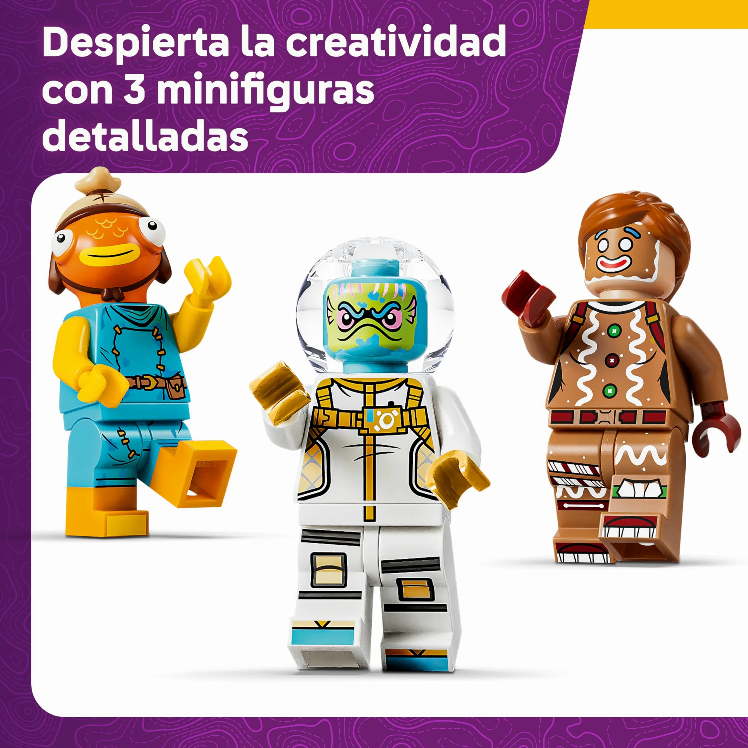 LEGO Fortnite Entrega de Suministros de Juguete – Minifiguras de Palito de Pescado, Leviatán y Artillera de Jengibre con Accesorios – Decoración Gamer – Regalo para Niños y NIñas de 10+ Años – 77080