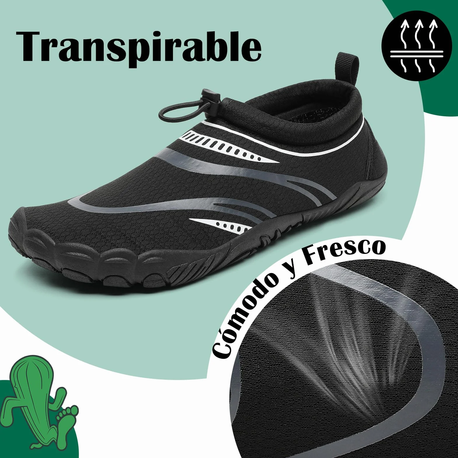 Mishansha Zapatos de Agua Hombre Mujer Secado Rápido Calzado Surf Acuáticos Deporte 36-46 EU