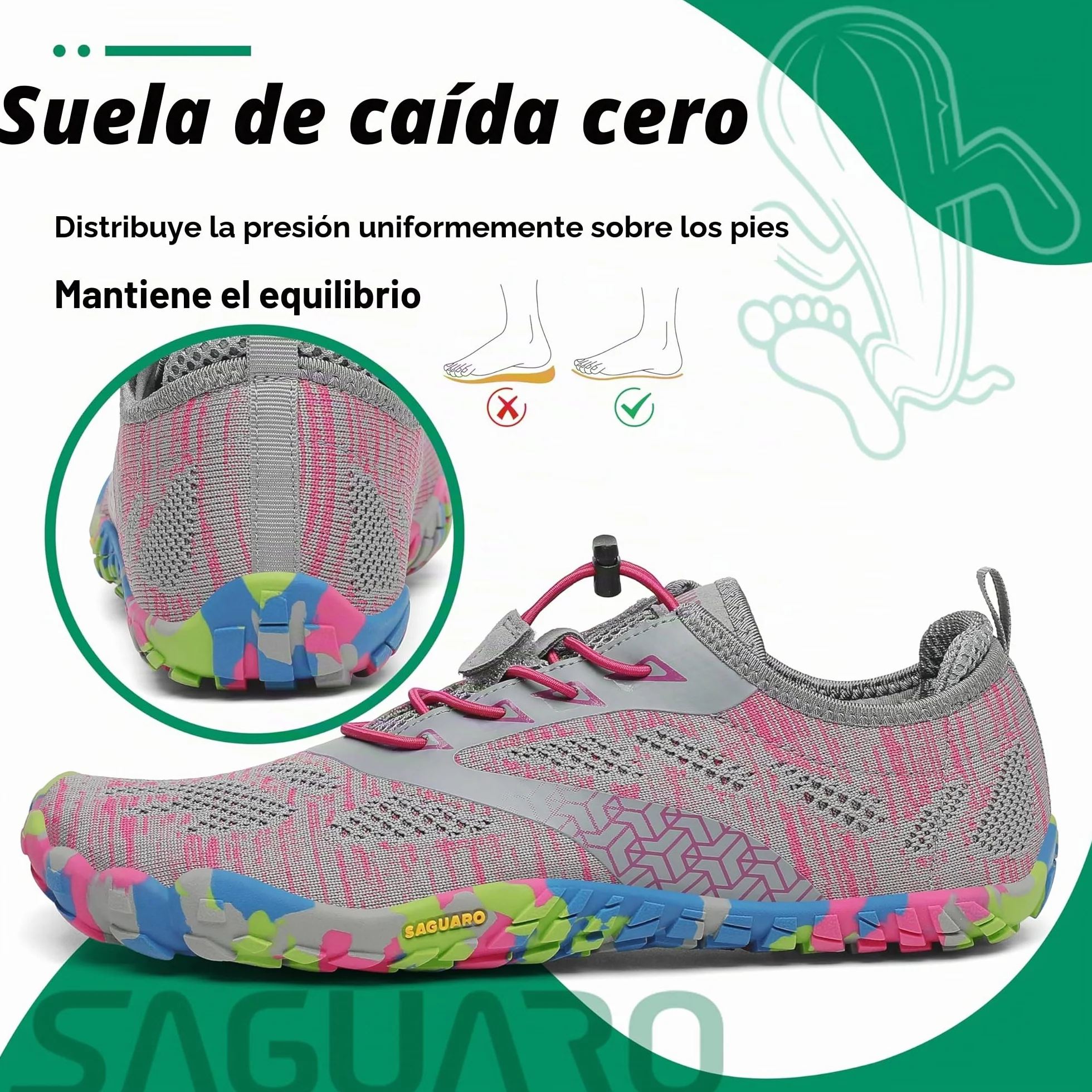 SAGUARO Zapatillas Ligeras Flexibles para Exterior Interior Unisex Adulto