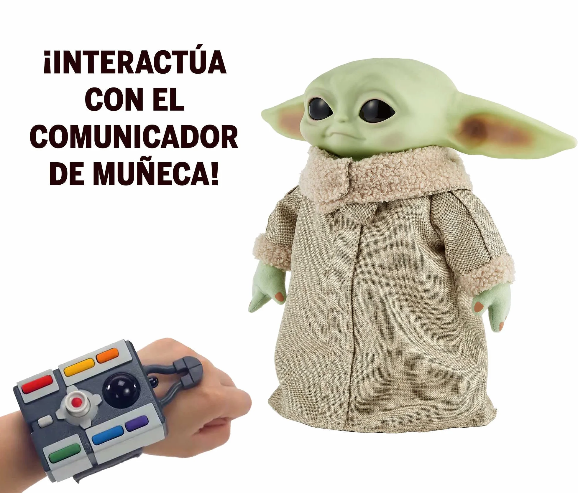 Mattel Star Wars Peluche Baby Yoda El Mandaloriano 28 cm Sonidos Movimientos GWD87