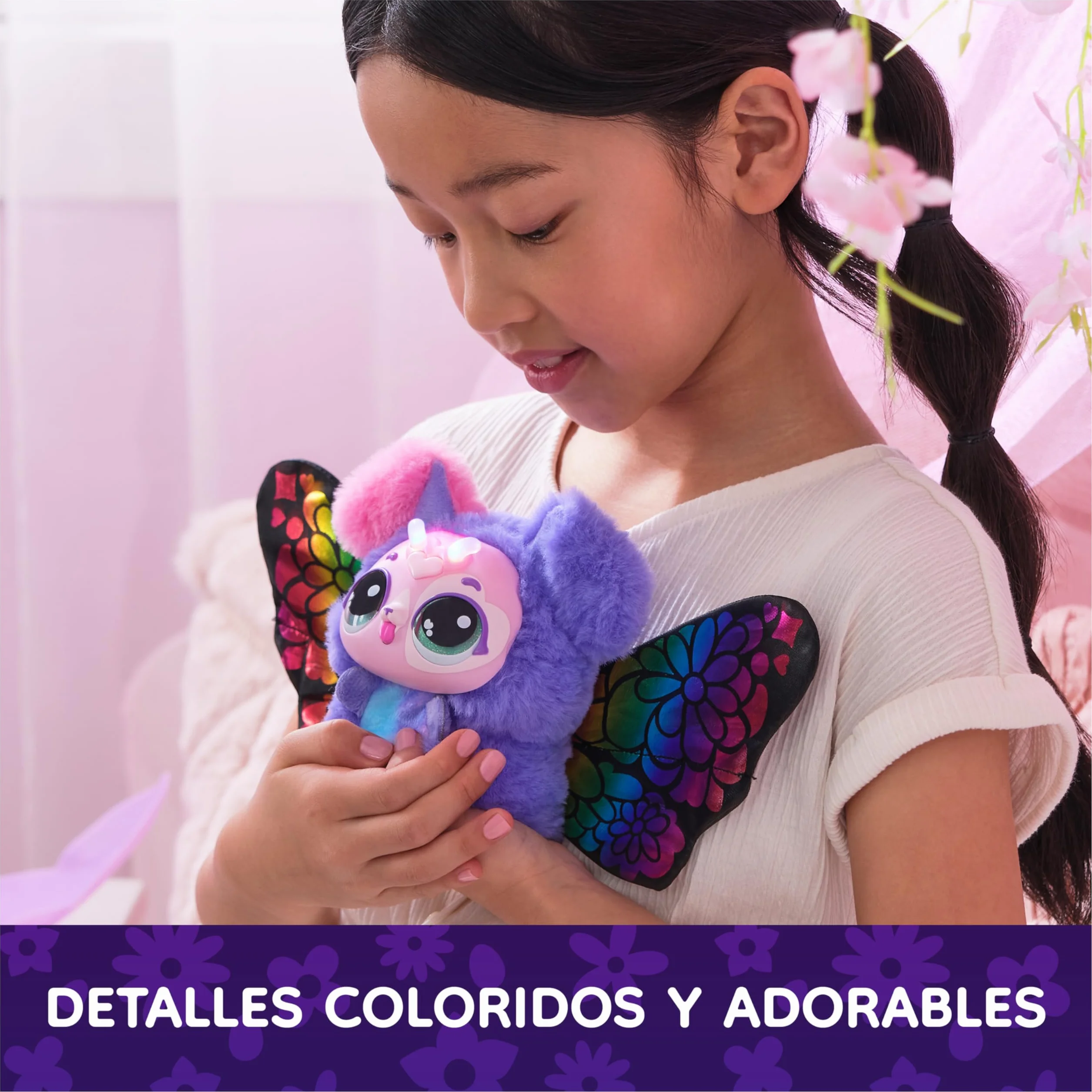 HATCHIMALS BLOOMABLES - Puppyfly Peluche Interactivo Sorpresa con Transformación Mágica Repetible y más de 100 Sonidos - 6073019 - Mascota Interactiva - Juguetes Niñas 5 Años + Regalo Niña 5 Años +