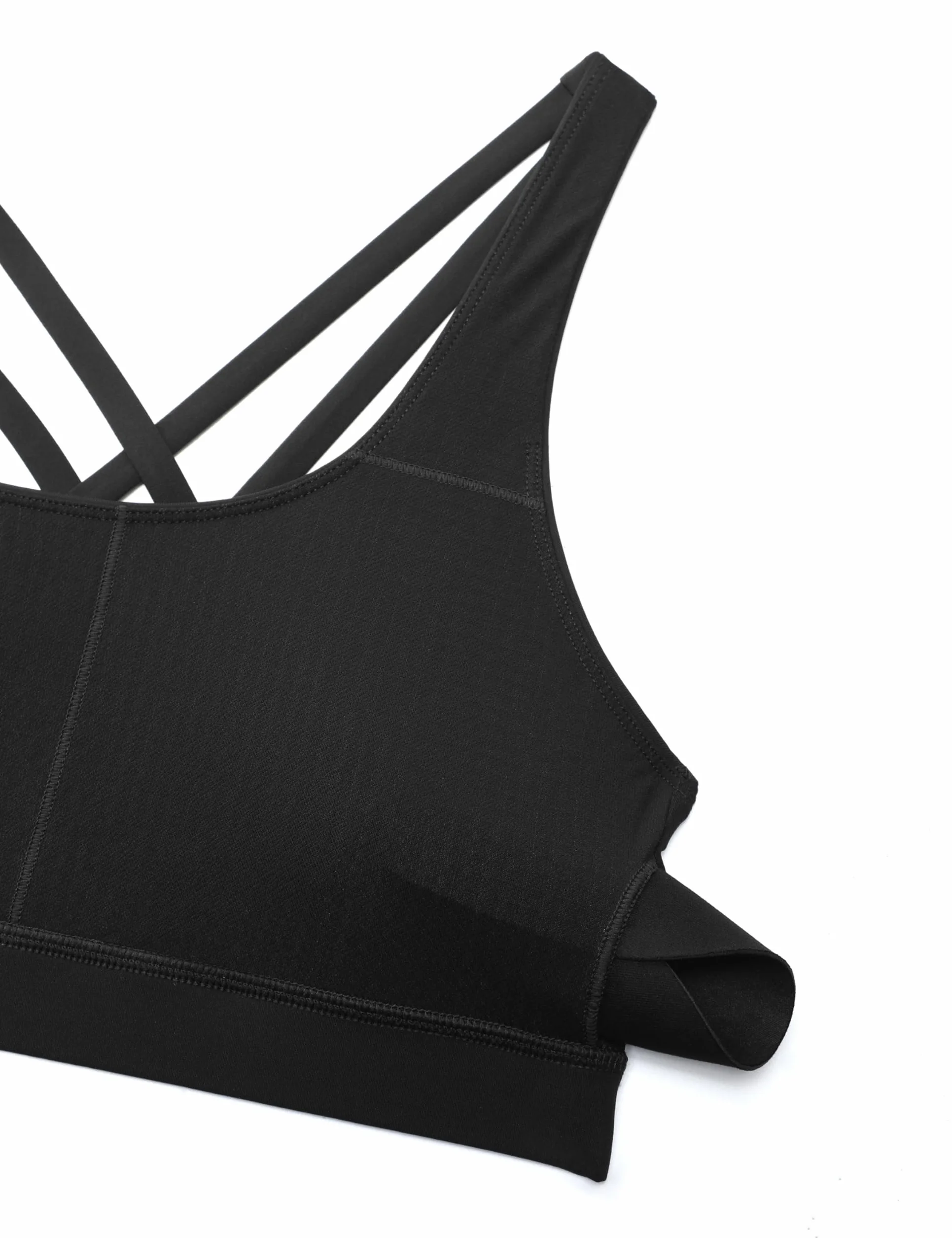 CRZ YOGA Naked Feeling Mujer Sujetadores Deportivos Yoga Cruzados