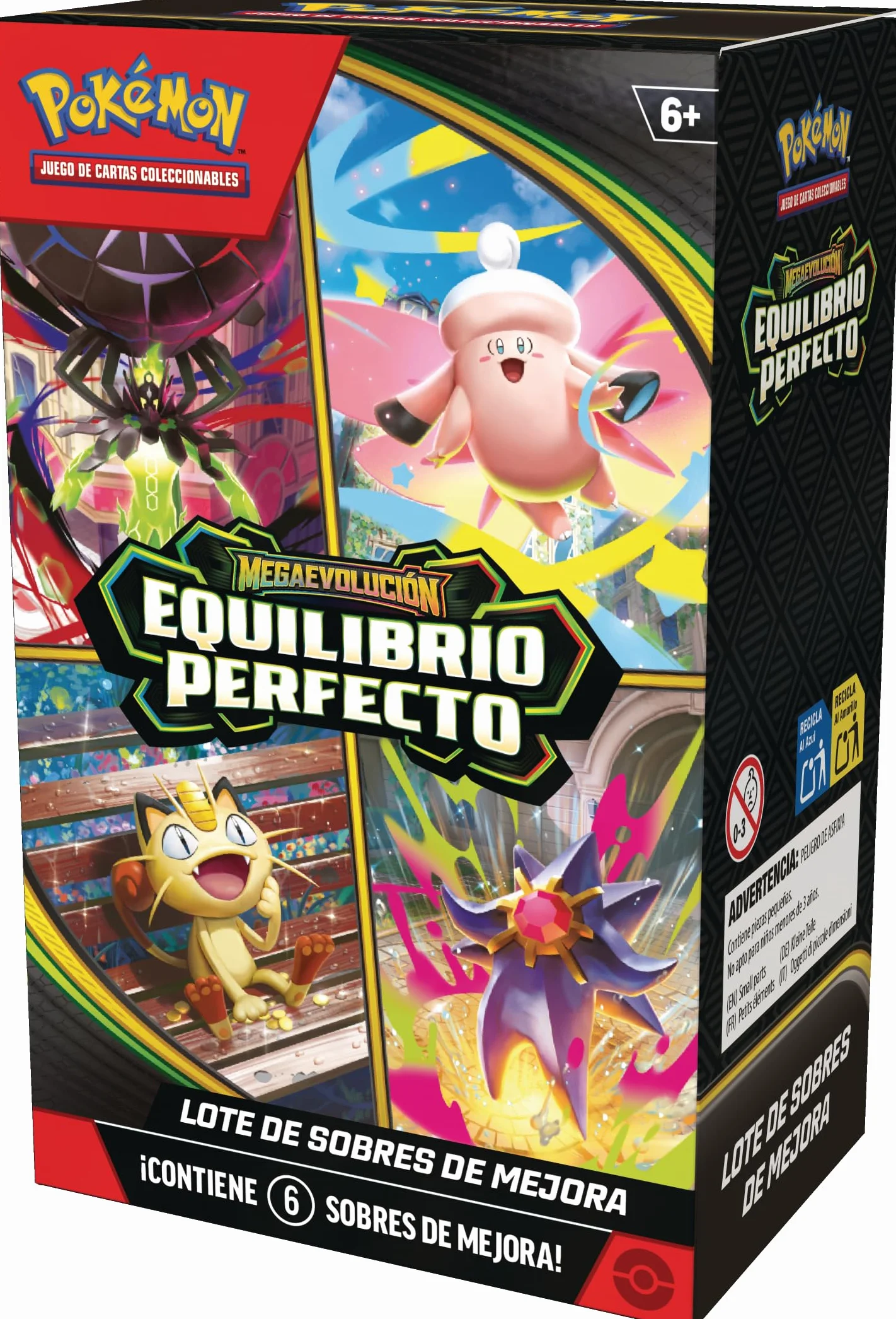 Pokémon JCC Megaevolución-Equilibrio Lote 6 Sobres de Mejora