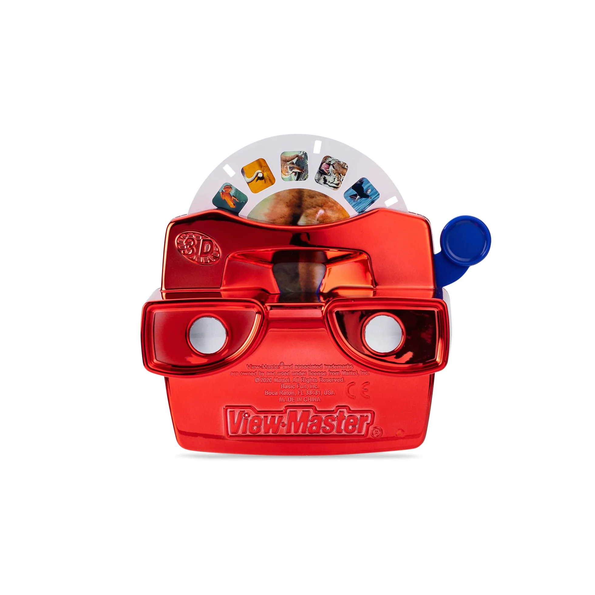 Basic Fun Classic View-Master Deluxe Edition con carretes Discovery Kids (visor metálico, estuche de almacenamiento y 5 carretes incluidos) - Exclusivo de Amazon