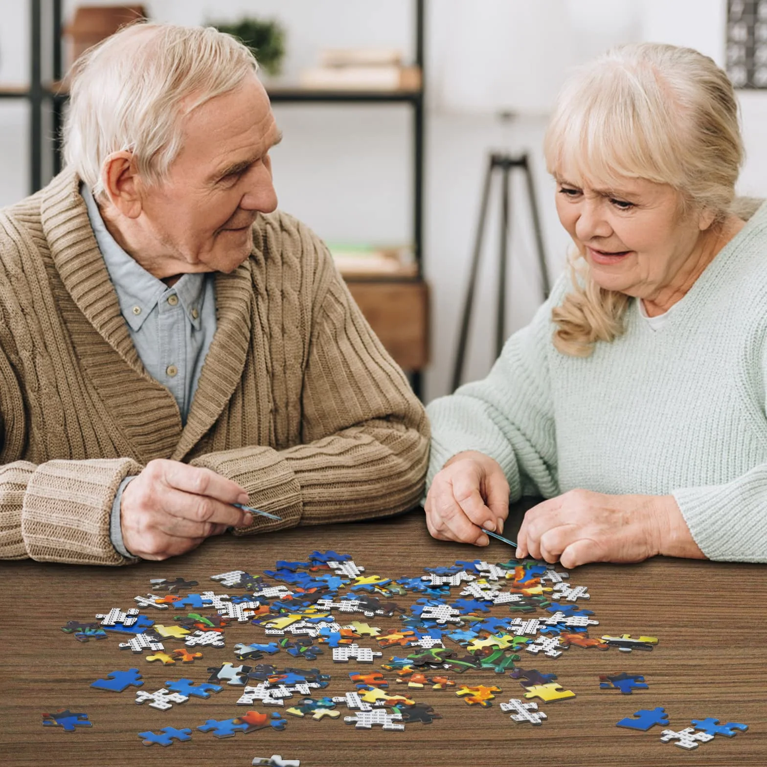 Puzzle para adultos, 1000 piezas, faro de pintura con póster, piezas encajan perfectamente, letras en la parte posterior, sin polvo, regalo para personas mayores (70 x 50 cm)