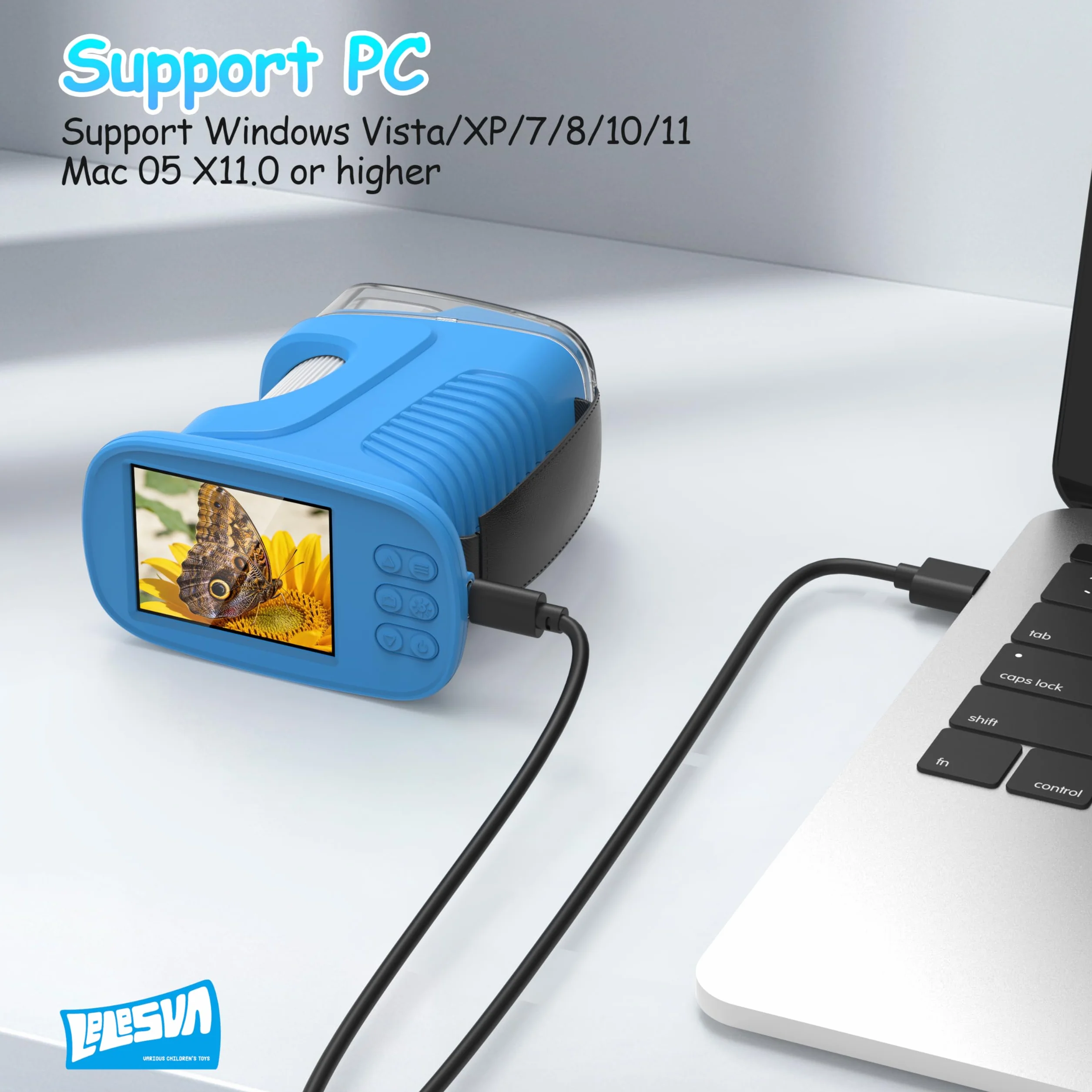 Microscopio Infantil con Pantalla Mejorada de 2.4" y resolución 4K Mini microscopio portátil de Bolsillo (1000X) Juguete Educativo Stem de Ciencia, cumpleaños (Azul)