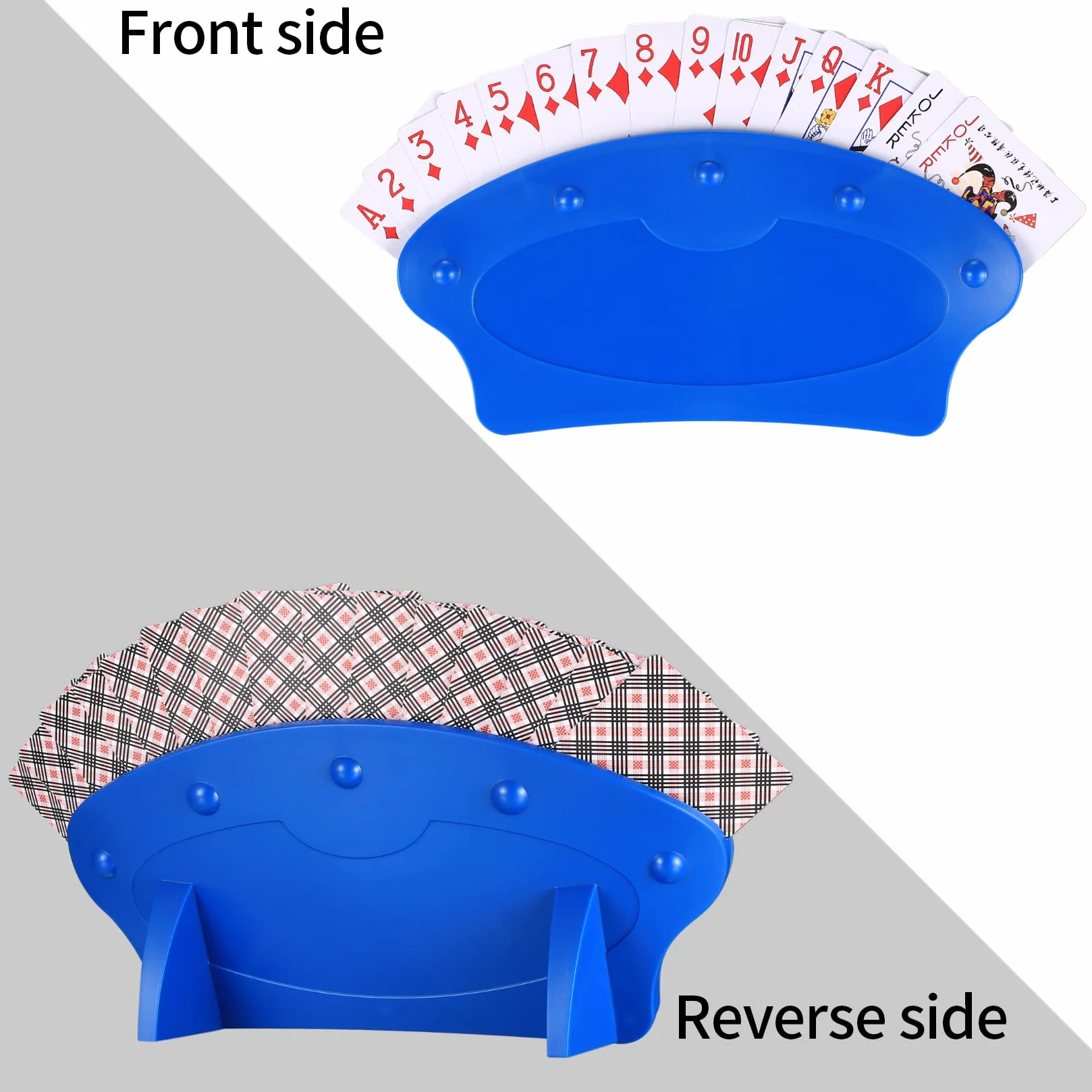 2 Piezas Soporte para Naipes, Sujeta de Juego de Naipes Manos Libres, Soporte para Juego de Cartas Plastic para Niños Adultos Personas Mayores