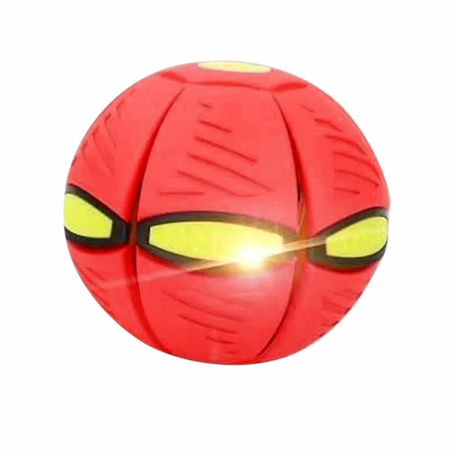 Pelota Saltarina Niños Gracioso Metaball Mágico, Platillo Volador Magic Metaball con 6 Luces, Children's Bouncing Ball para Interacción Entre Padres E Hijos (A01-Rojo(Versión con Seis Luces))