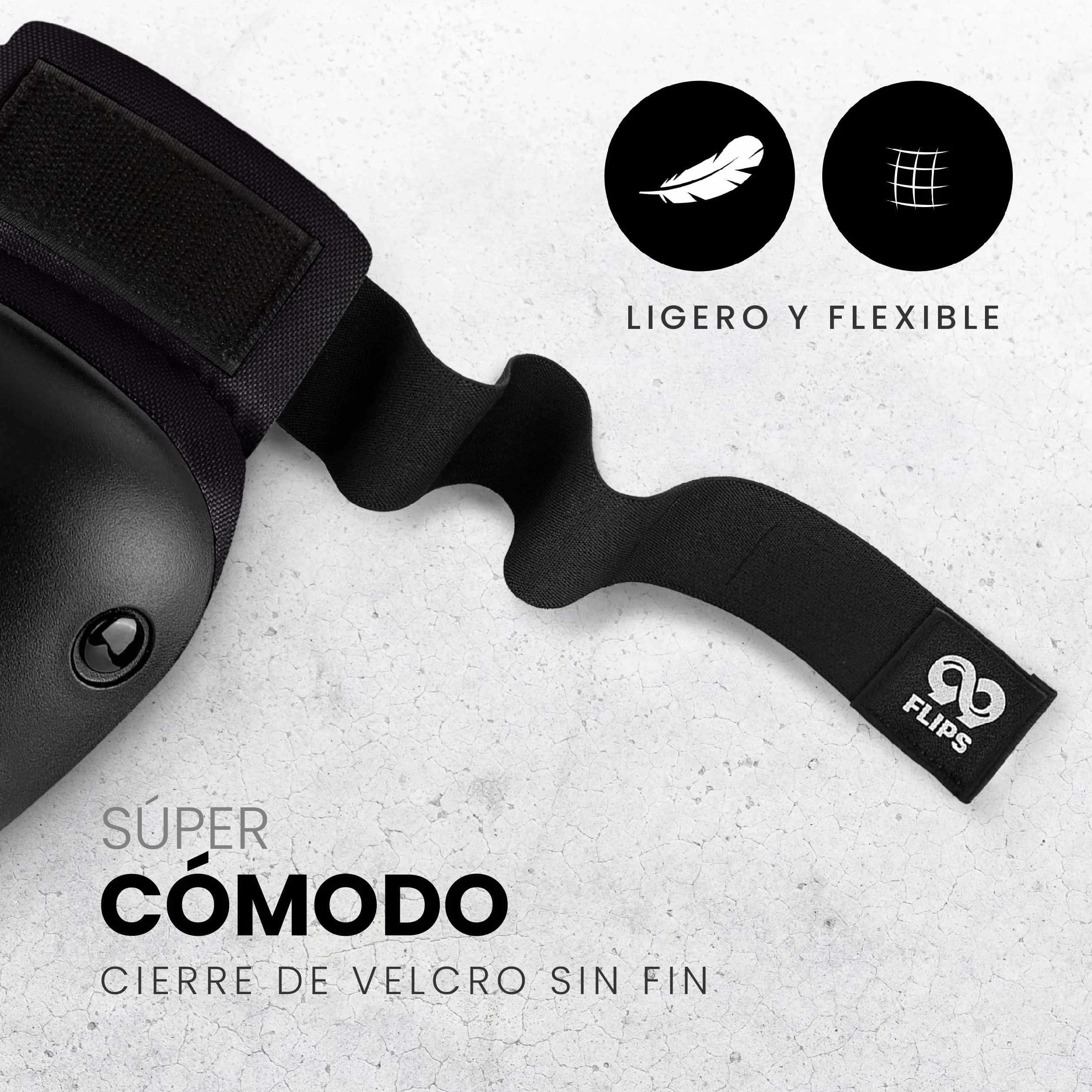 99FLIPS Protecciones Patines en Linea Adulto Set Rodilleras Coderas Skateboard Negro Talla L
