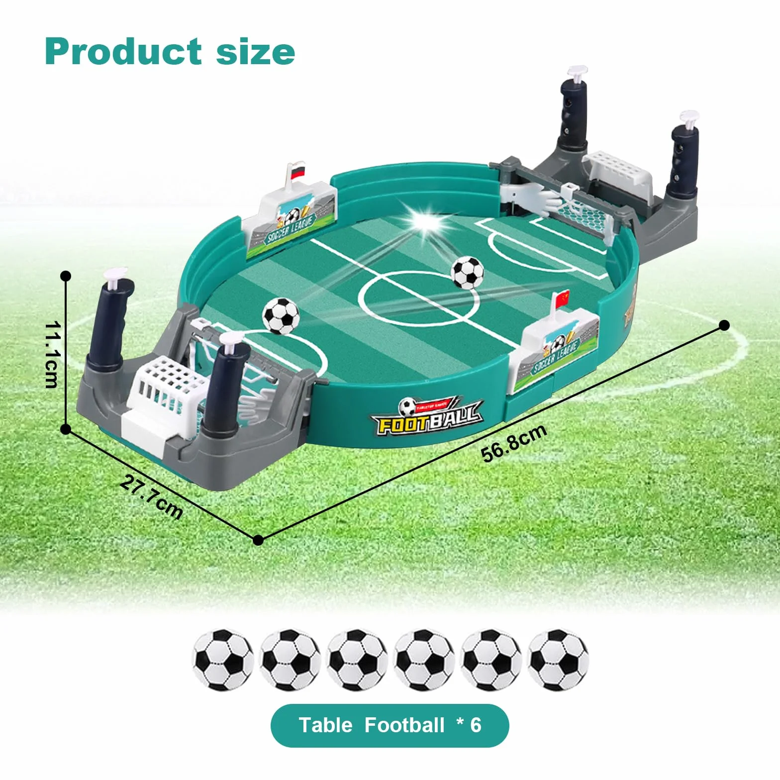 Futbolín de Mesa Familiar Mini | Juego Interactivo para Padres e Hijos | Juguete para Niños 3+ y Adultos | Montaje Fácil | Kit Compacto