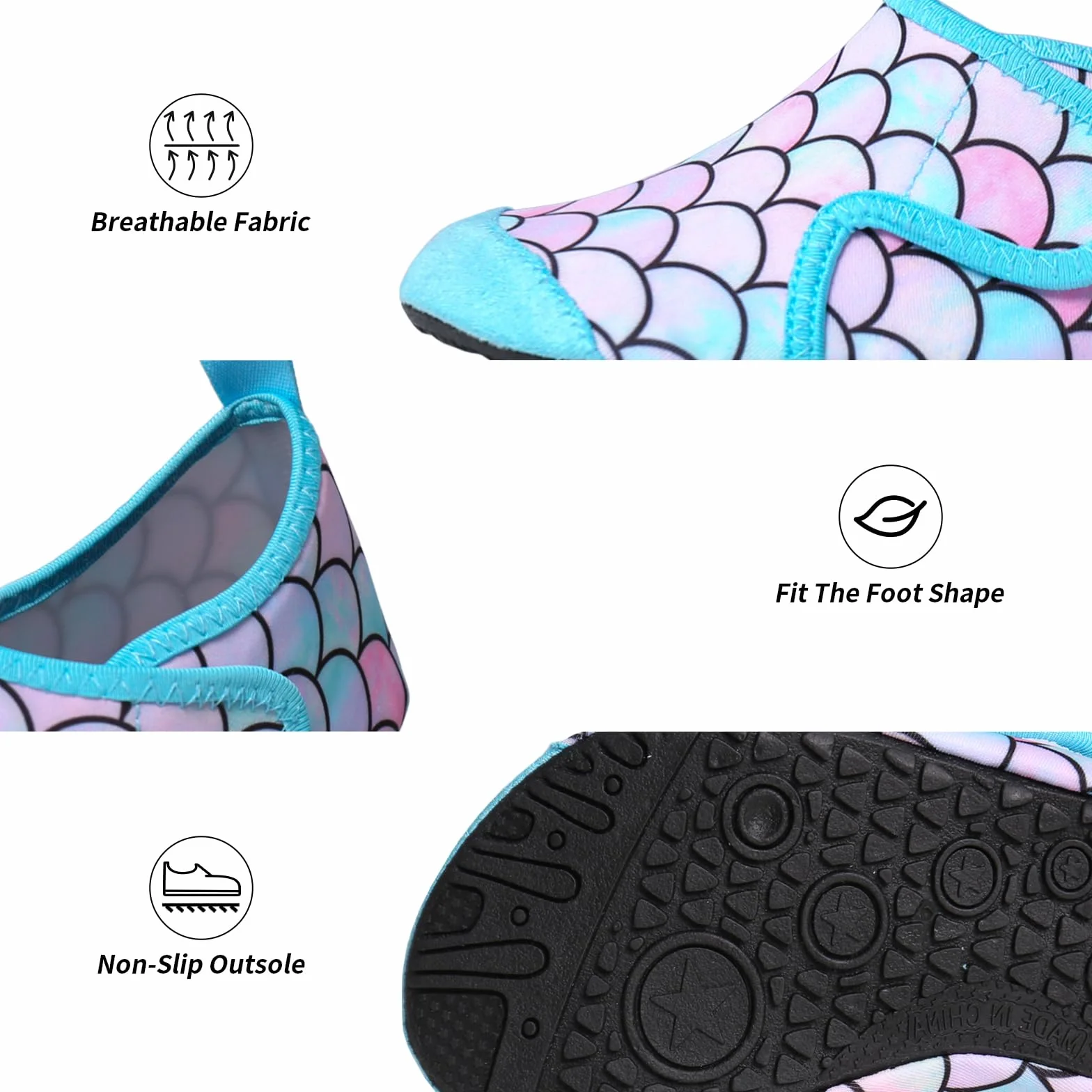 Escarpines Niño Niña Zapatos de Agua Antideslizante Calzado Descalzos 22-33EU