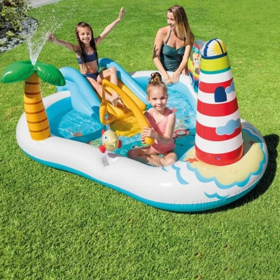 Intex 57162NP - Centro de juegos acuático con motivos de pesca, Multicolor