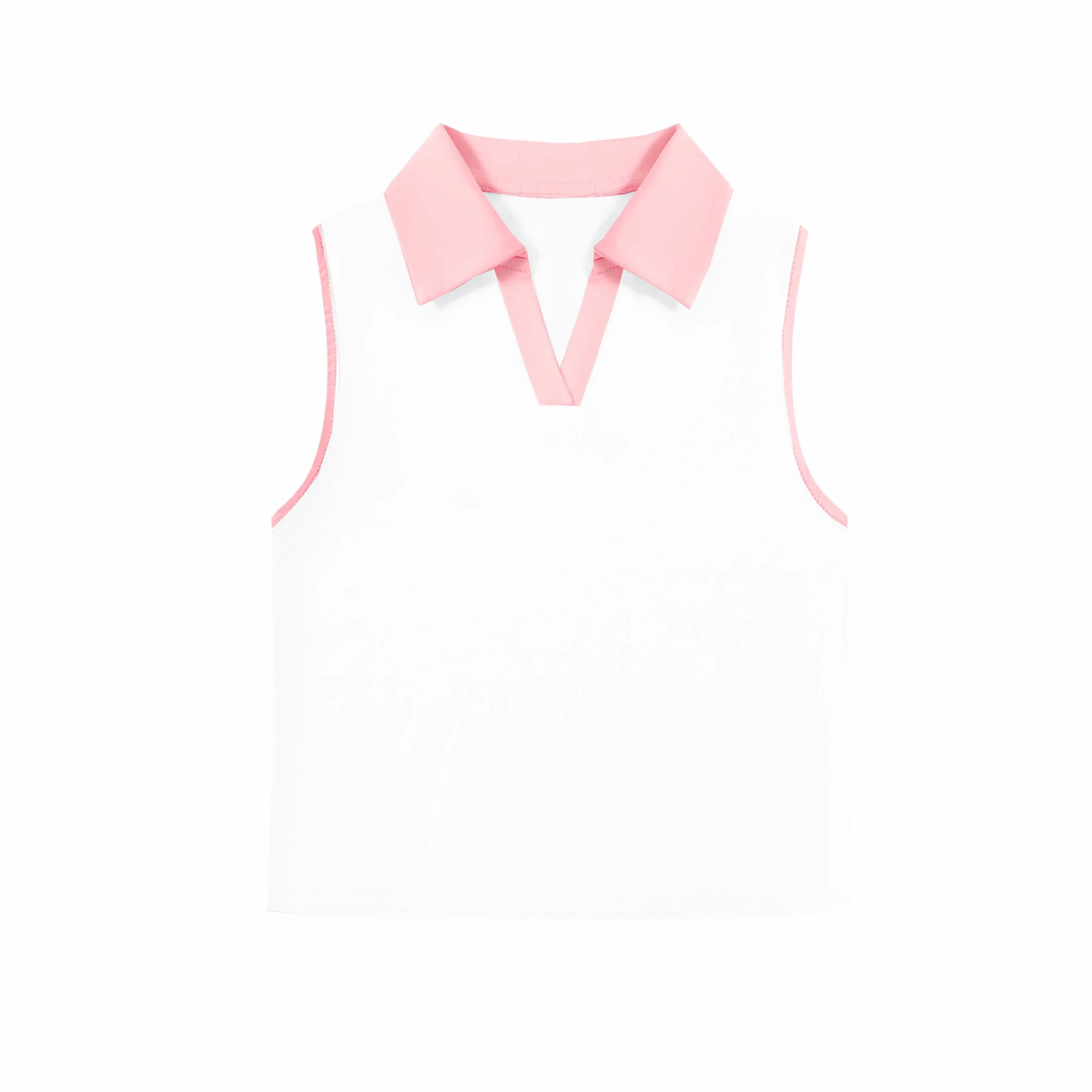 Vestido de tenis sin mangas para niñas cuello en V falda pantalón deportiva con bolsillos