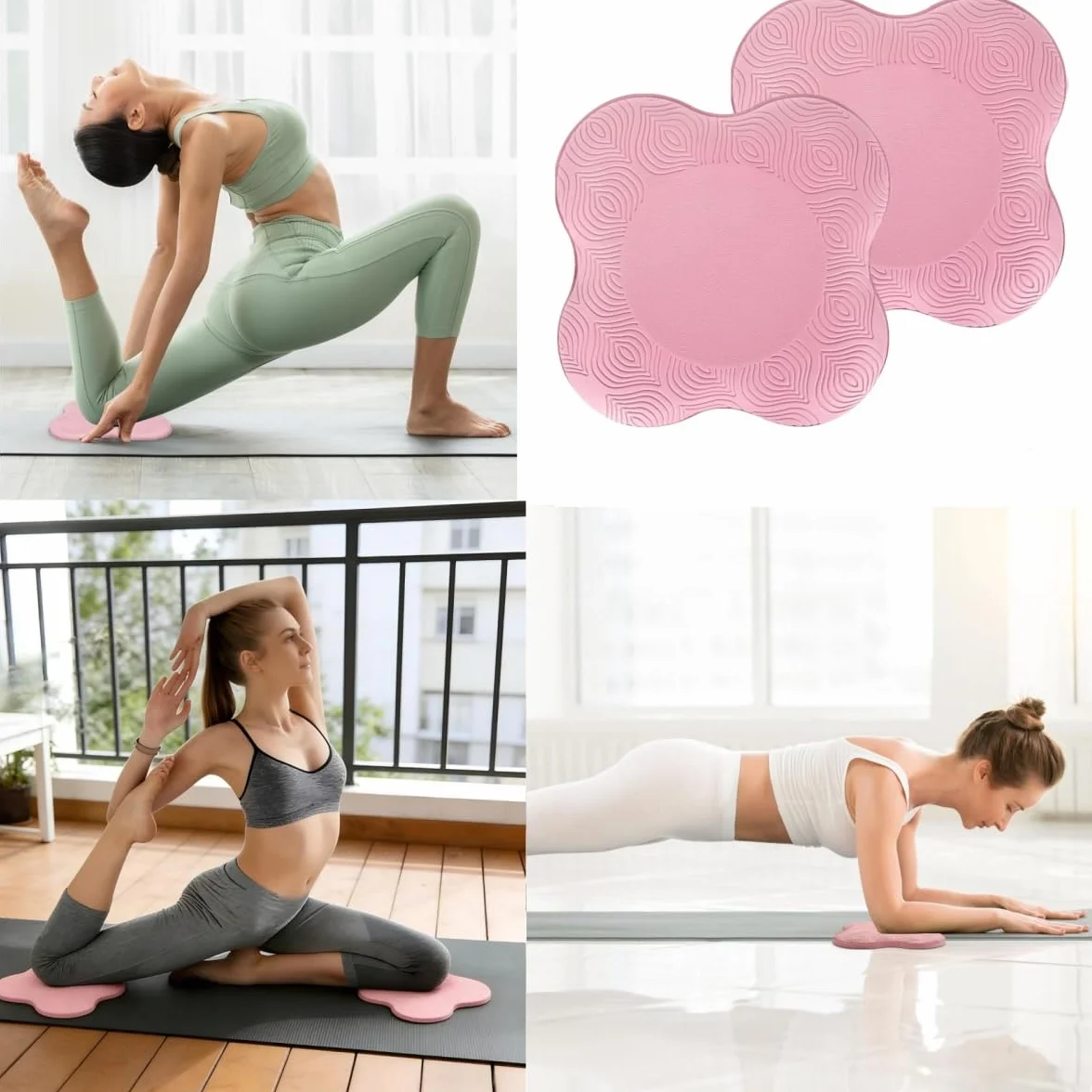 Almohadillas Rodilleras Yoga Antideslizante 2 Piezas Protección Rodillas Codos Tobillos Muñecas Accesorios Fitness