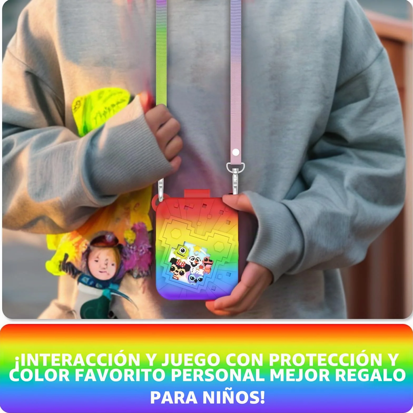 Funda de silicona para Bitzee Disney Interactive Toy – Anticaída, con correa y duradera, apta para Bitzee Disney Interactive Toy (color rojo)