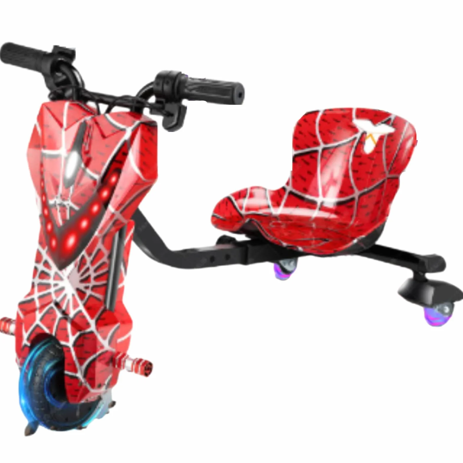 Triciclo A BateríA Drift Trike, Ruedas para NiñOs, Patinete De Deriva Infantil, con 5 Tipos De Longitudes Ajustables, Soporta hasta 100 Kg, VehíCulo EléCrico Desde 8 AñOs 8IN-H