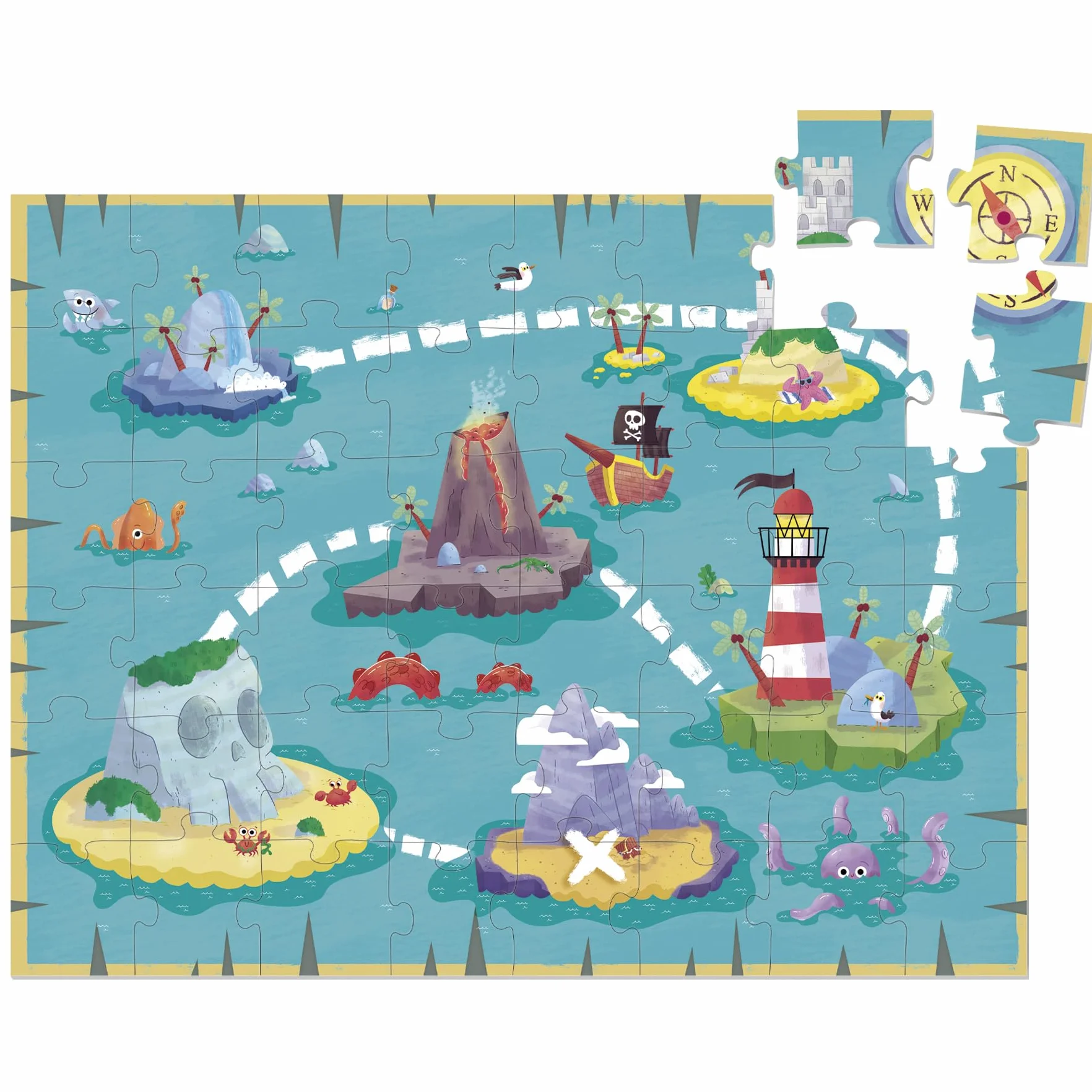 Goula Puzzle XXL Piratas - para niños a Partir de 4 años