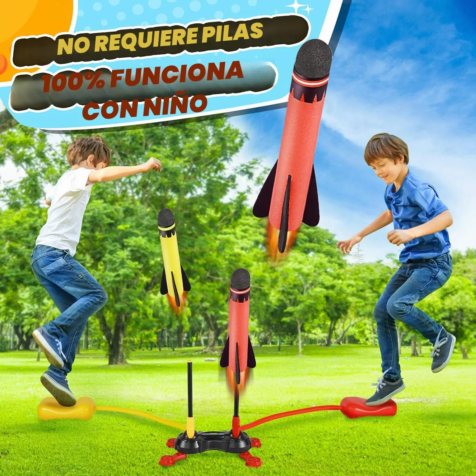 Anginne Cohete Juguete al Aire Libre para Niños
