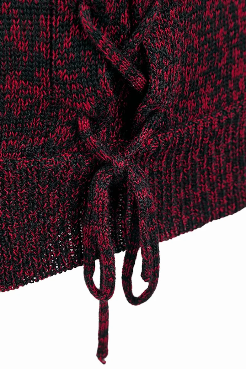 Black Premium by EMP Mujer Jersey Rojo Cuello Alto