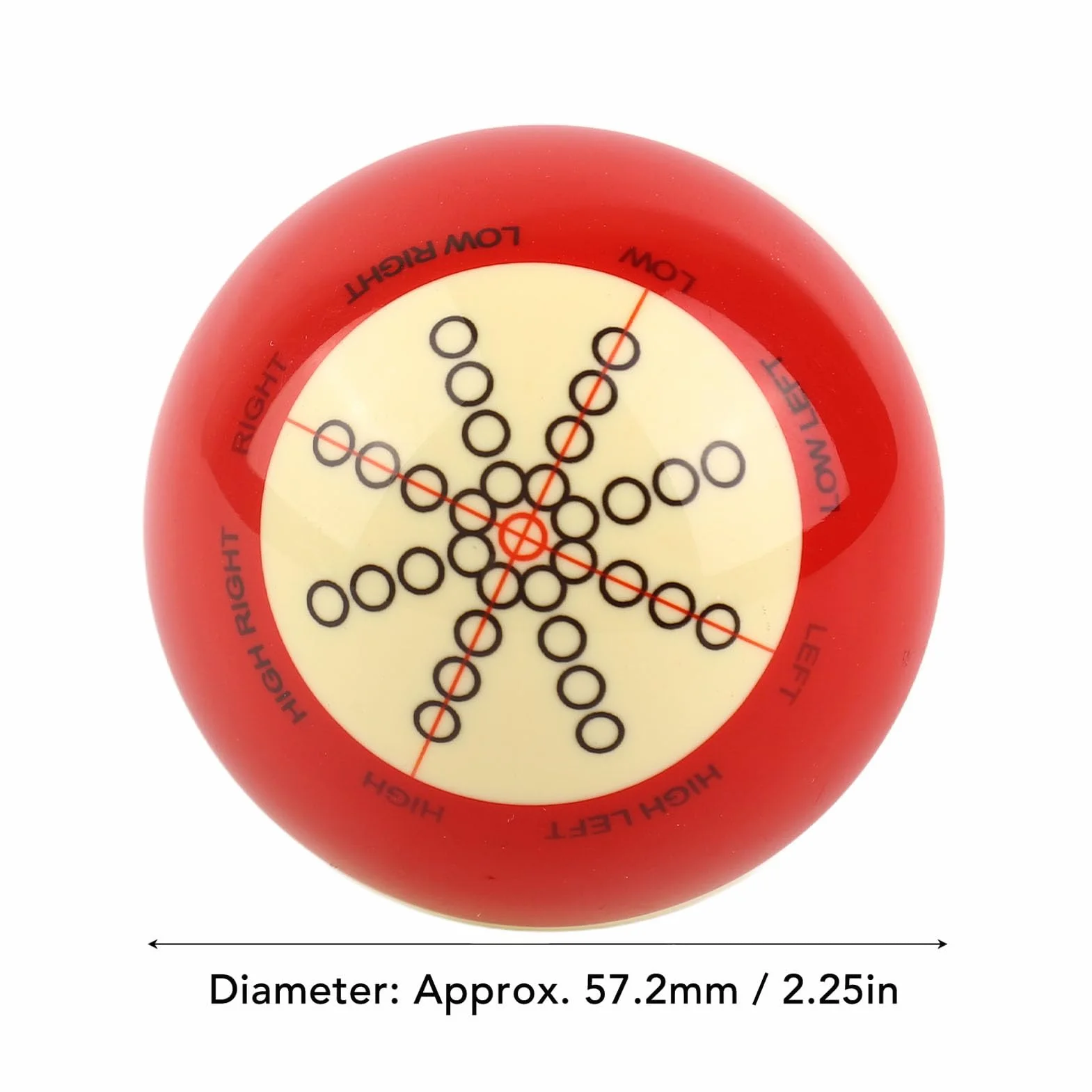 Bola de billar de resina 57,2 mm para taco