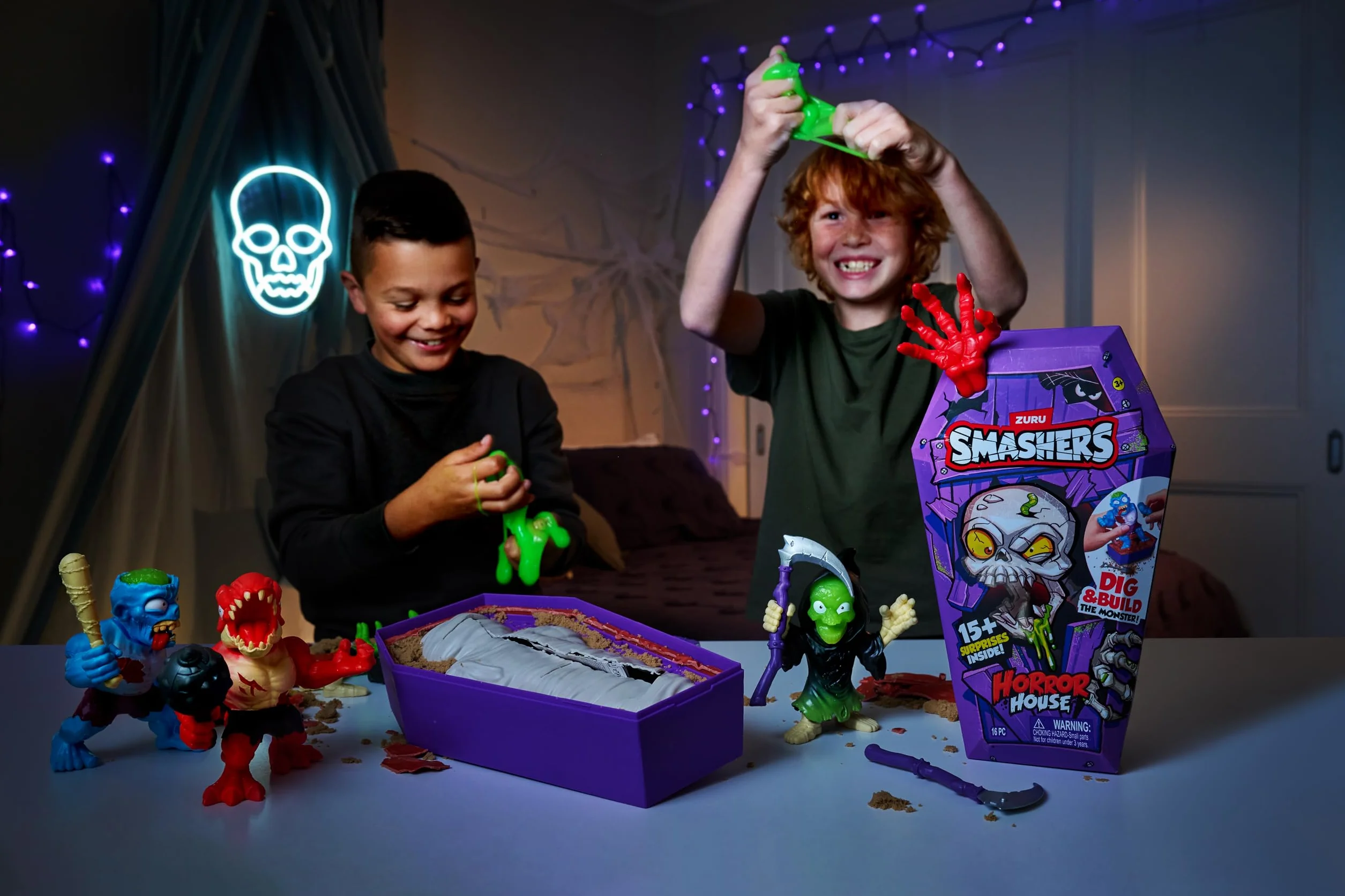 ZURU Smashers Horror House Juguete Interactivo Coleccionable 30 cm Dinosaur