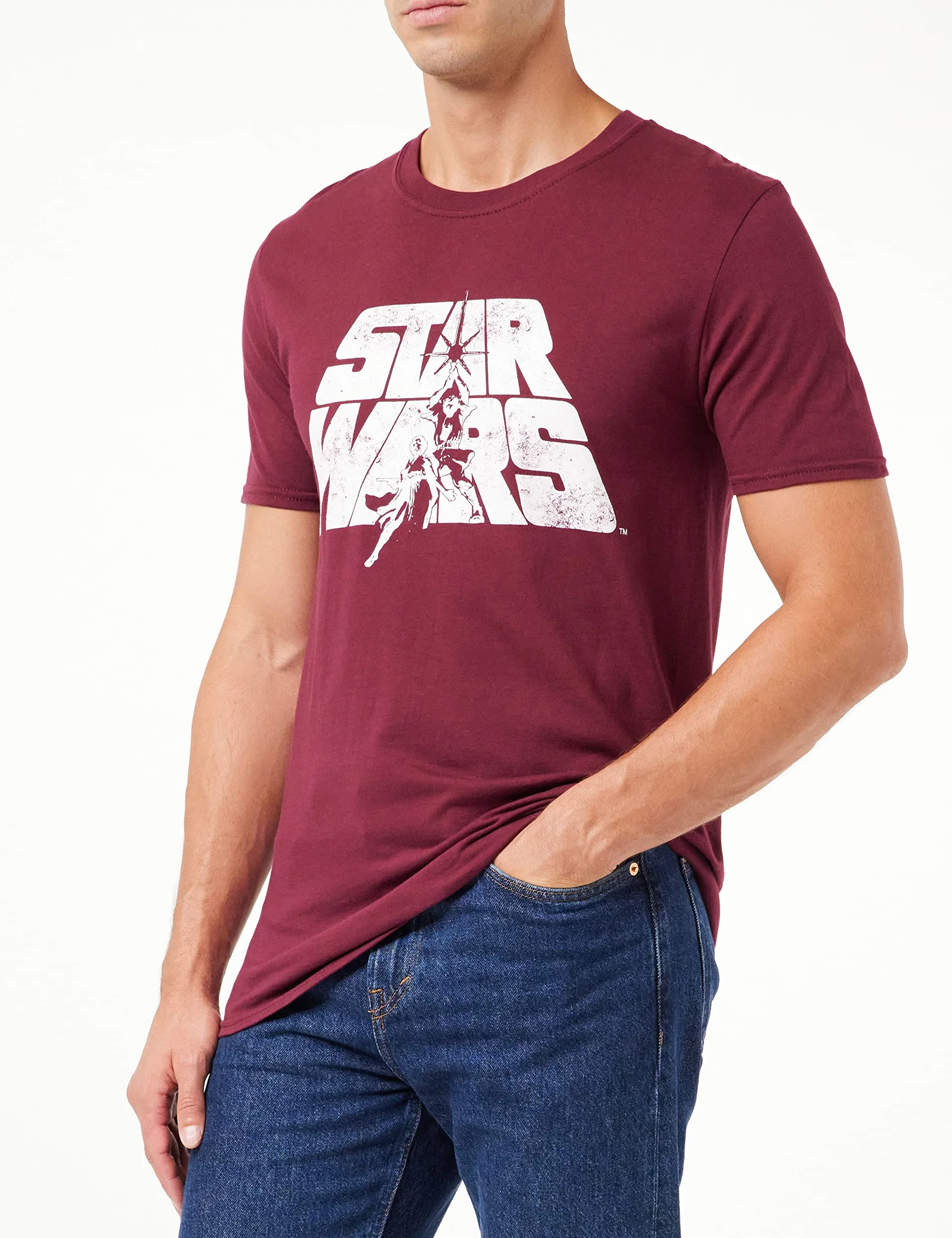 Star Wars Retro Logo Camiseta Hombre