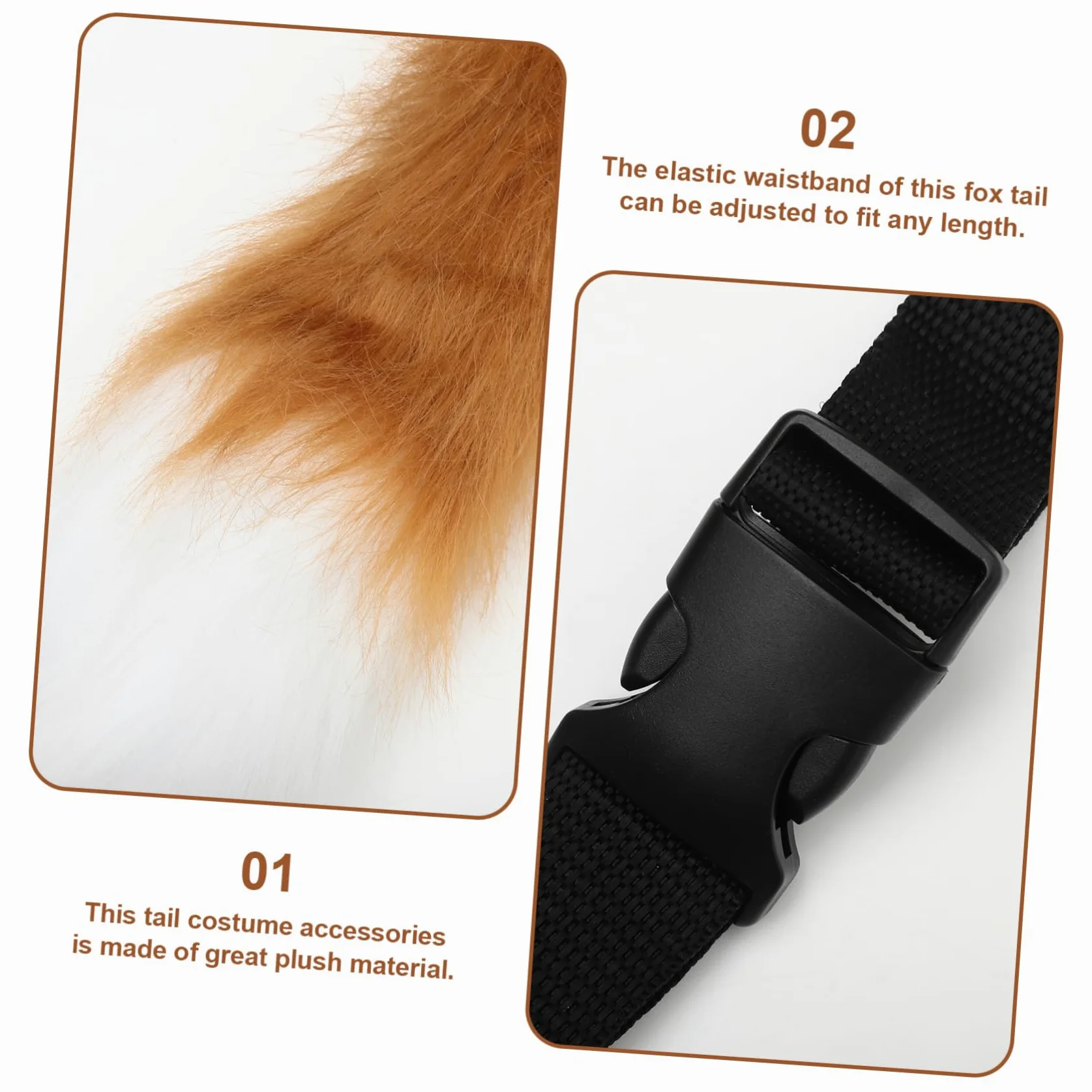 LIFKOME Accesorios de de animal de peluche de para vestir traje de vestir de de para decoración de disfraz de animal Felpa Brown