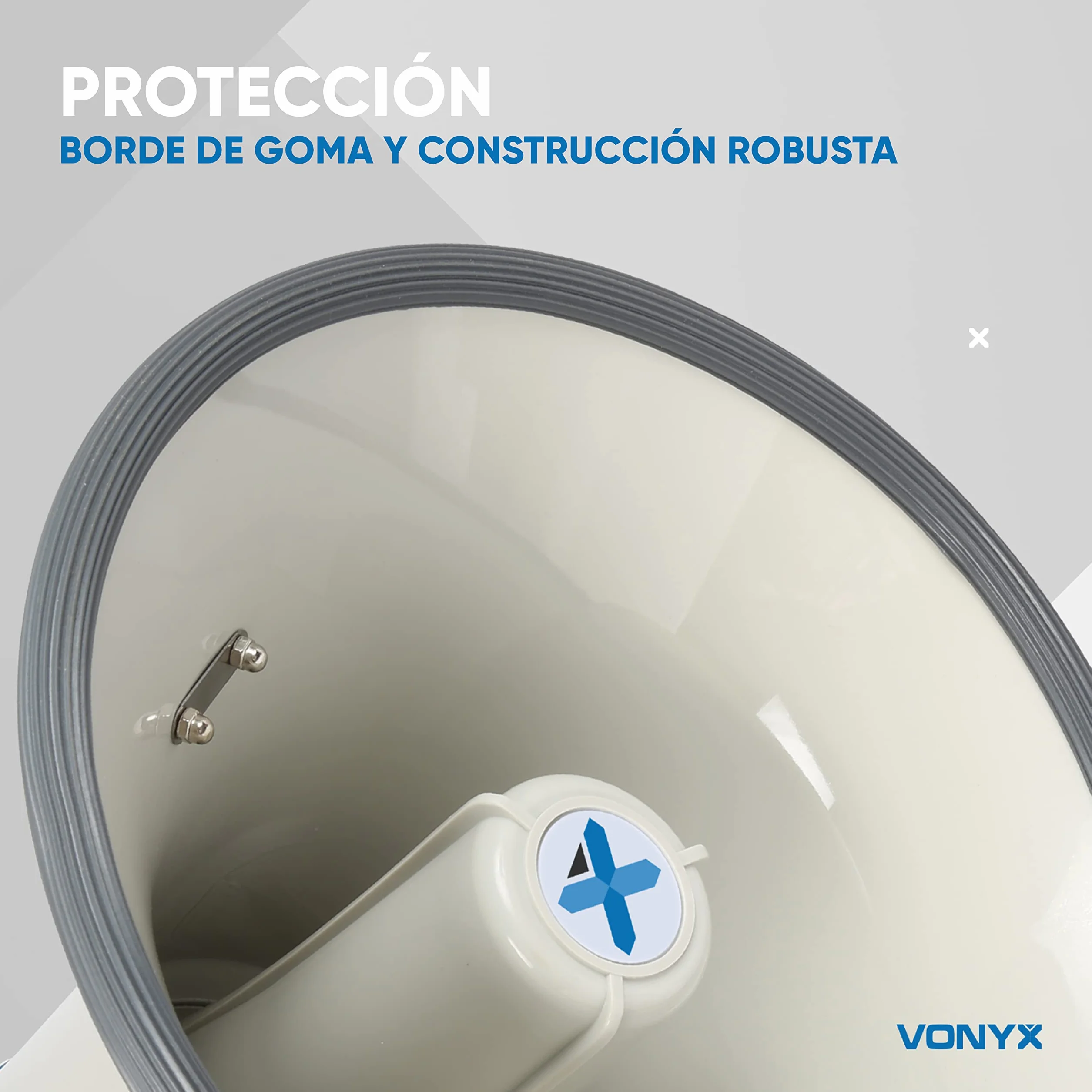 Vonyx Megáfono Portátil 55W 60W 65W Grabación 1,2 km Micrófono Extraíble Reproductor MP3 USB Correa Hombro